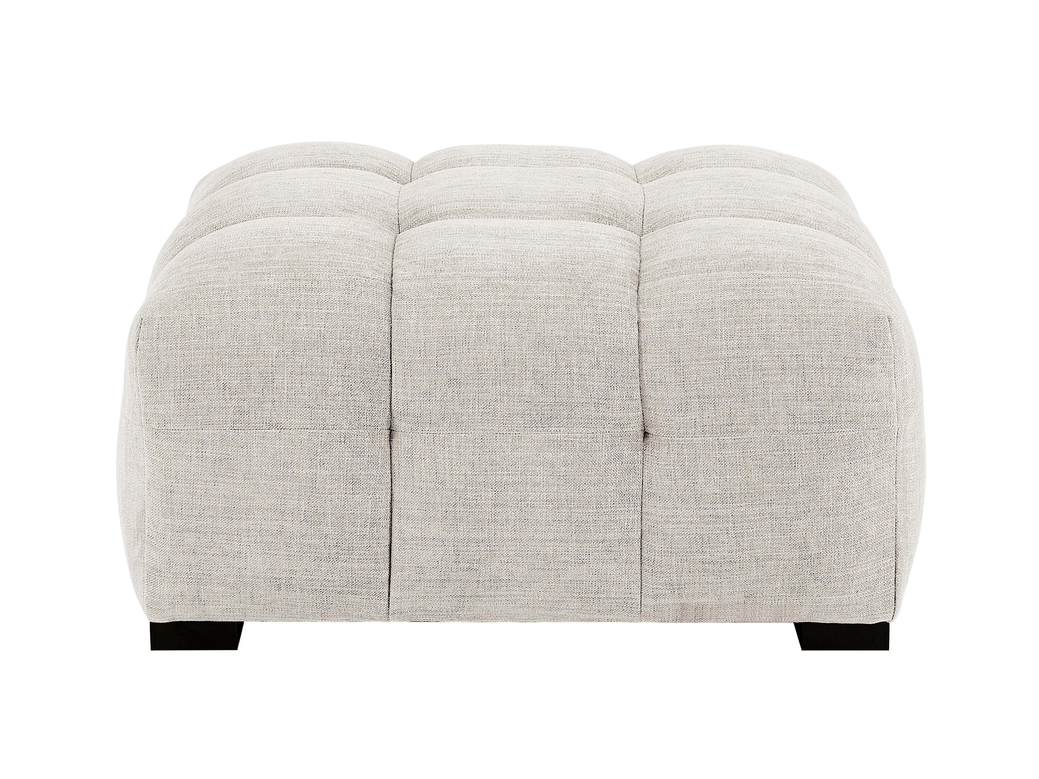 Pouf Bubble en tissu chiné beige - DILOME