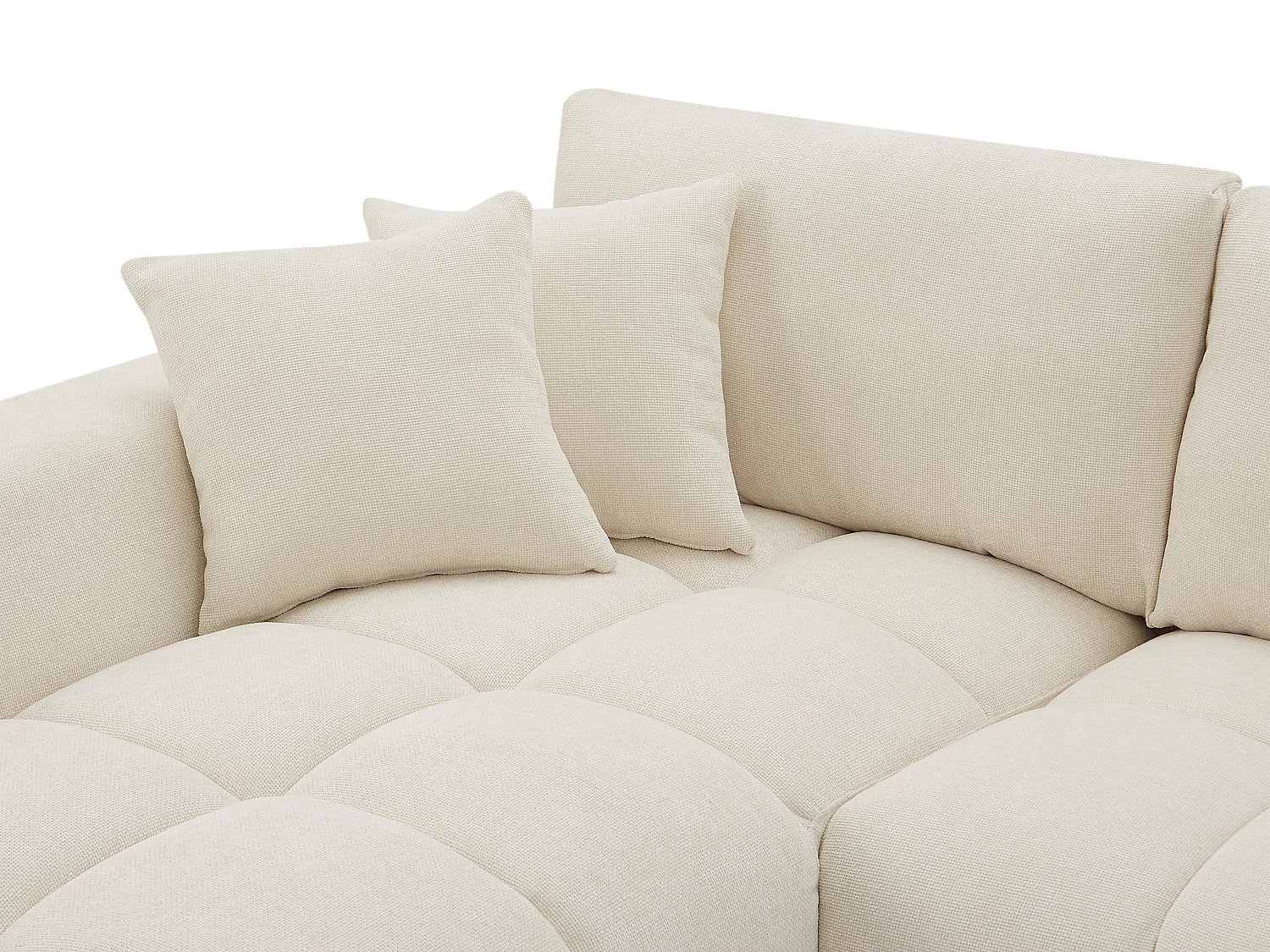 Canapé Bubble Moderne d'angle gauche beige - BERENIA