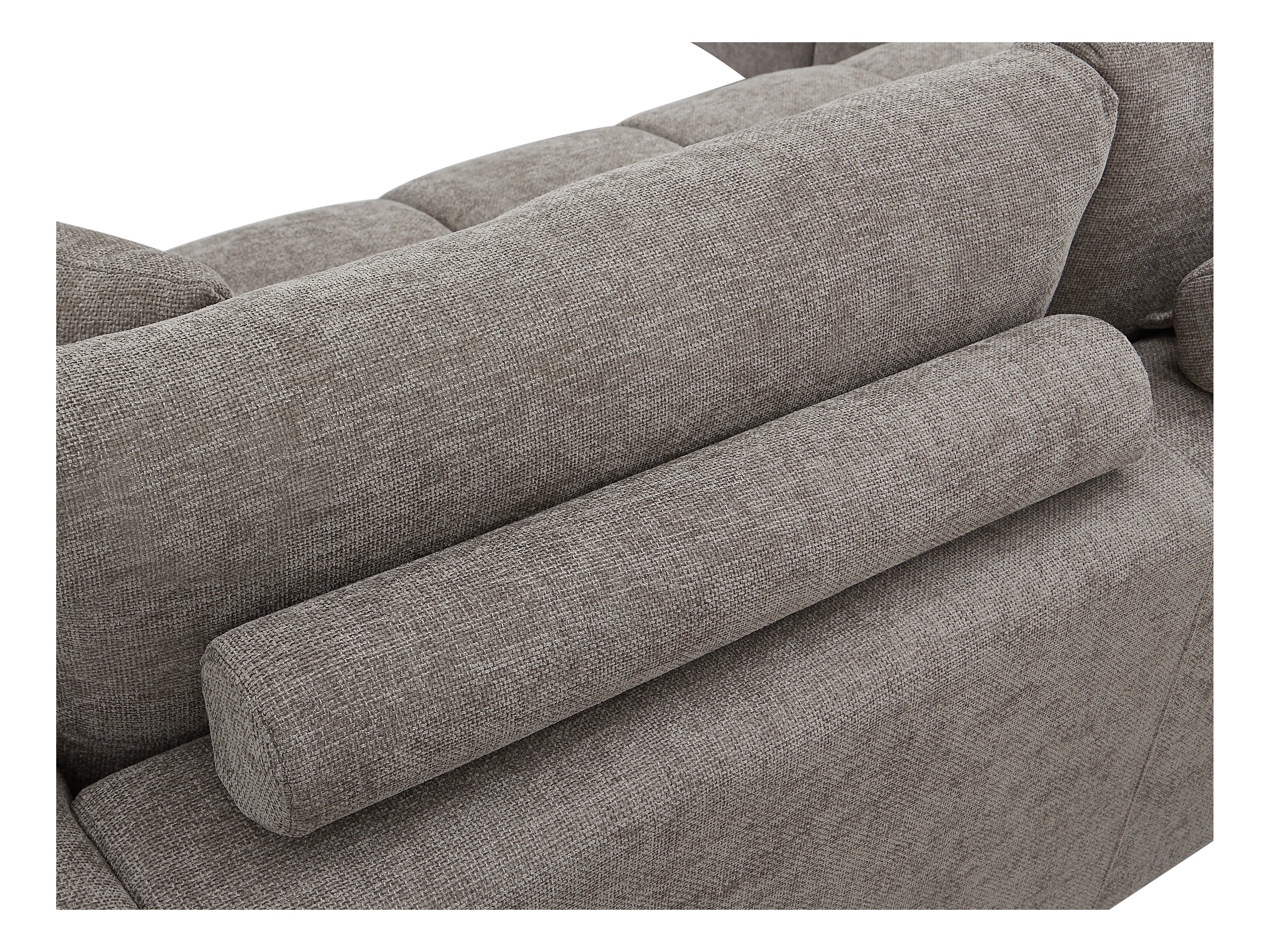 Canapé Bubble d'angle gauche en tissu texturé gris - BERENIA
