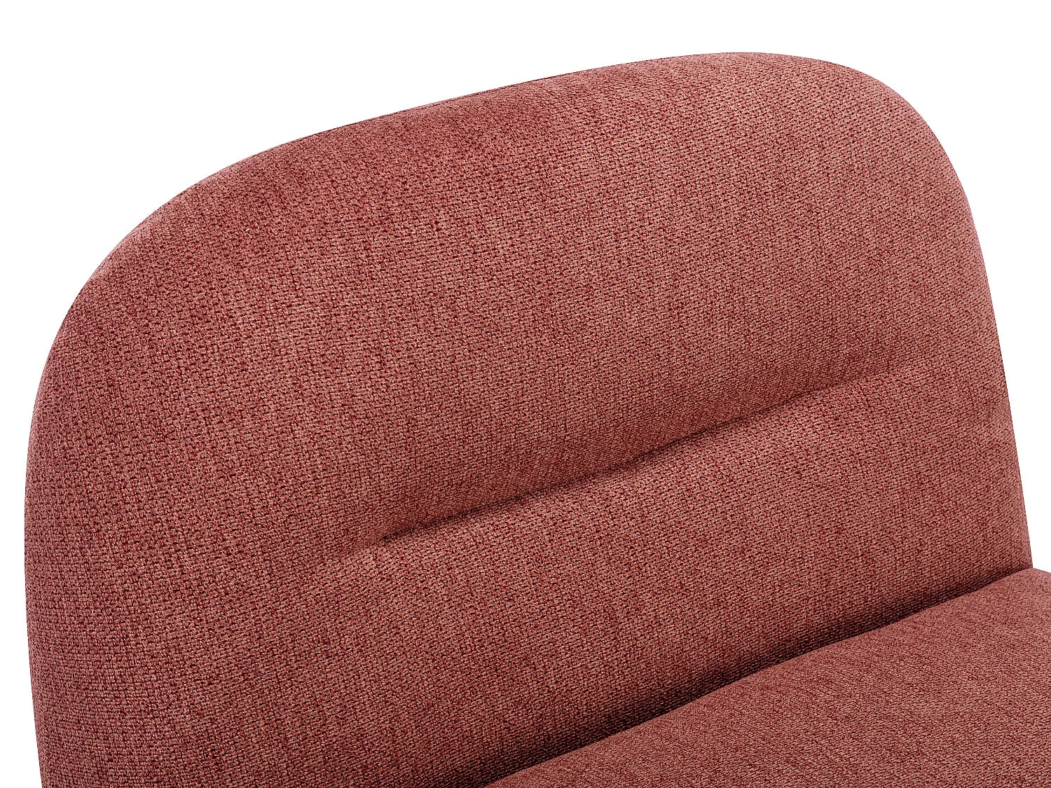Fauteuil Bubble pivotant en tissu texturé terracotta - POZETI