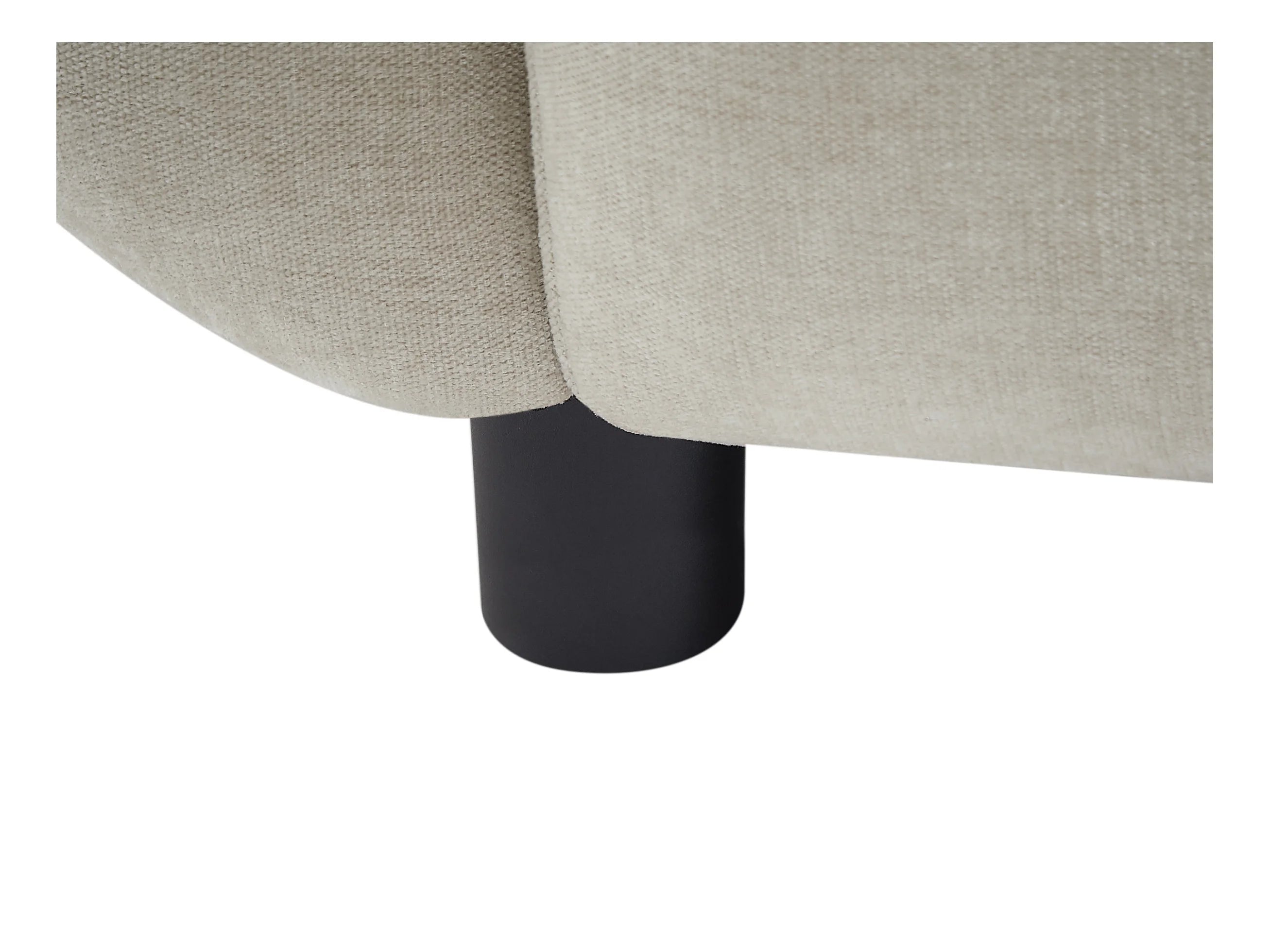 Canapé Bubble 3 places en tissu beige effet matelassé - JULORI