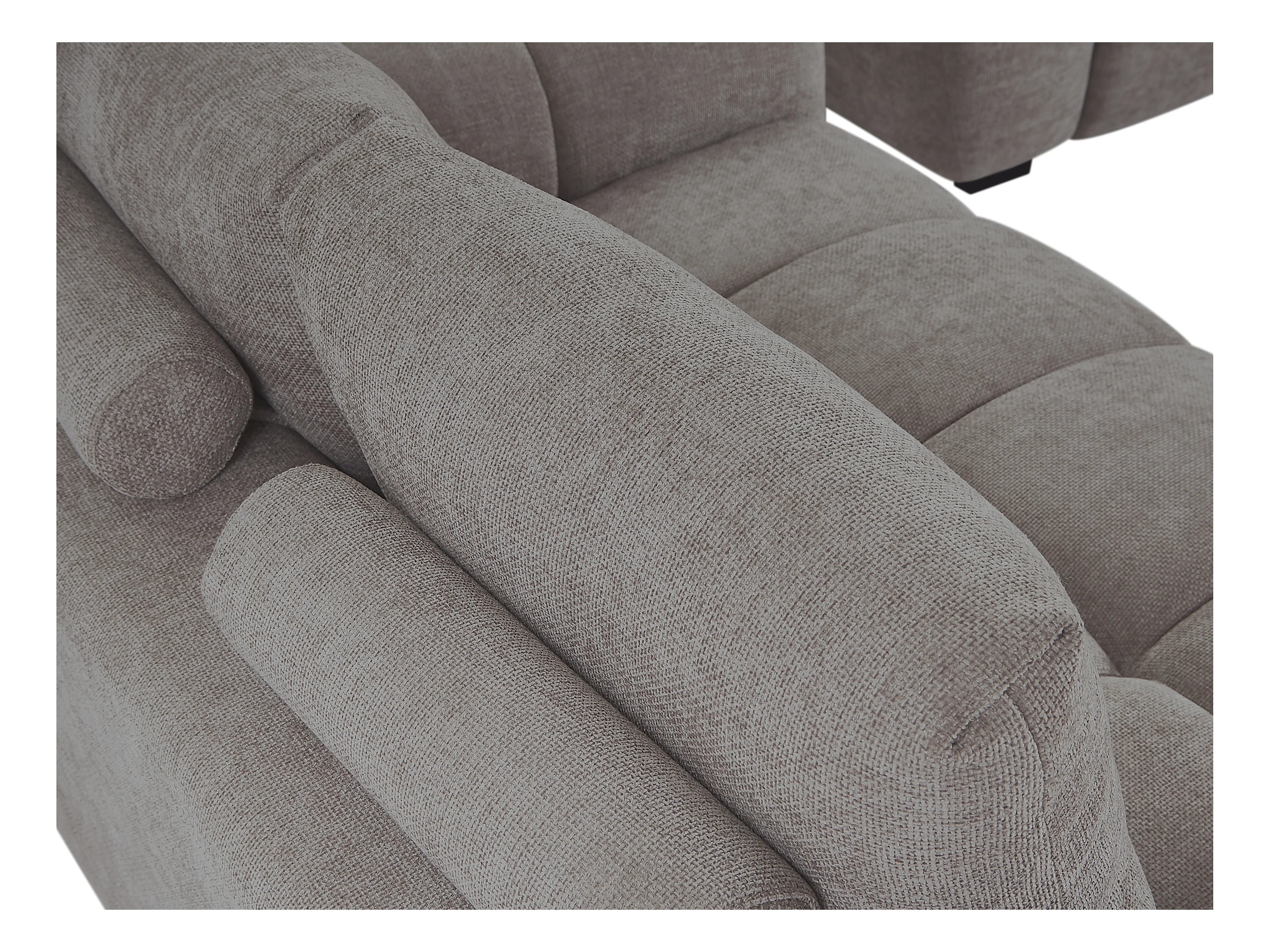 Canapé Bubble 3 places en tissu texturé gris - BERENIA