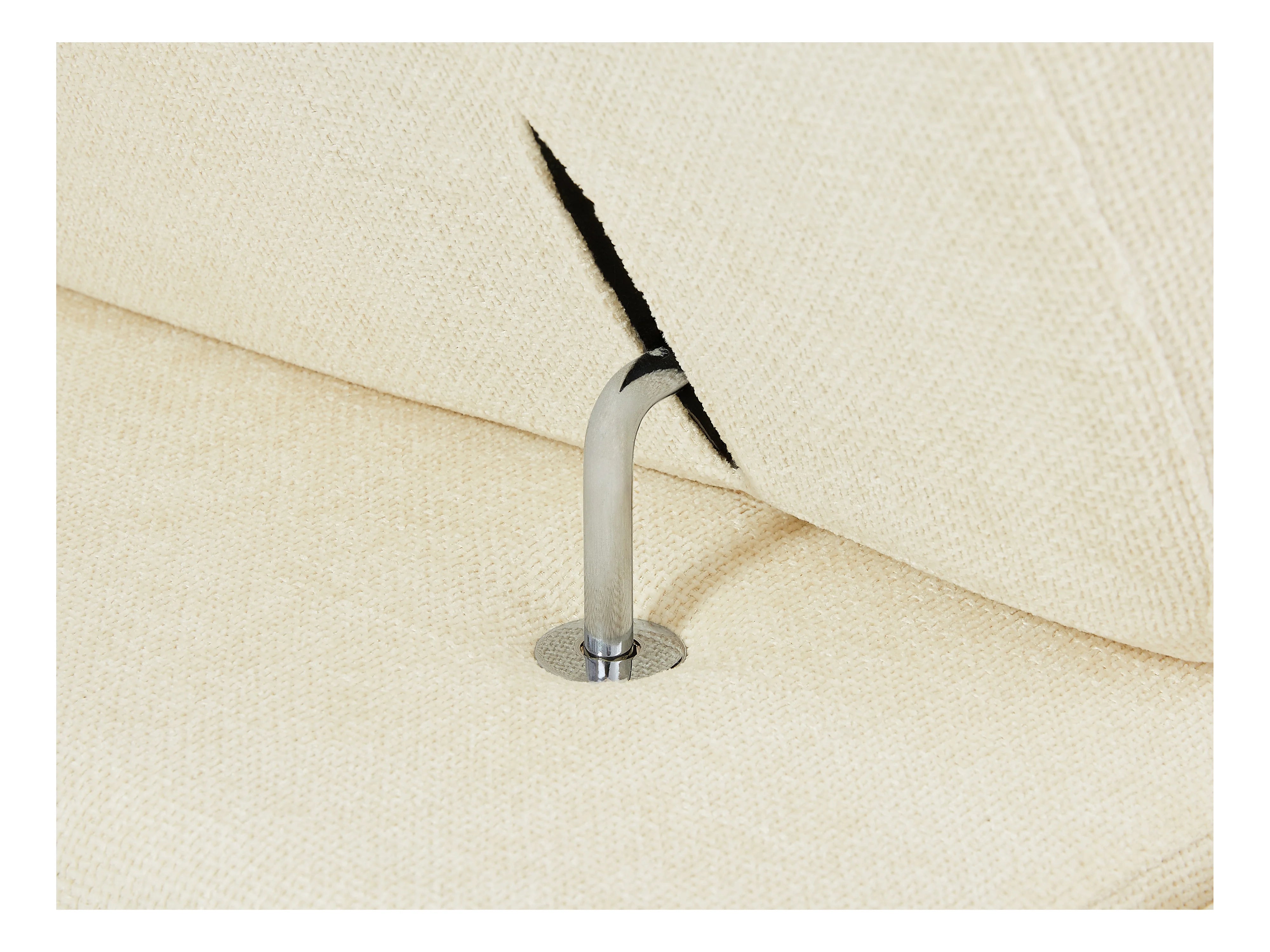 Grand Canapé Bubble d'angle droit en tissu texturé beige - LOPONZA
