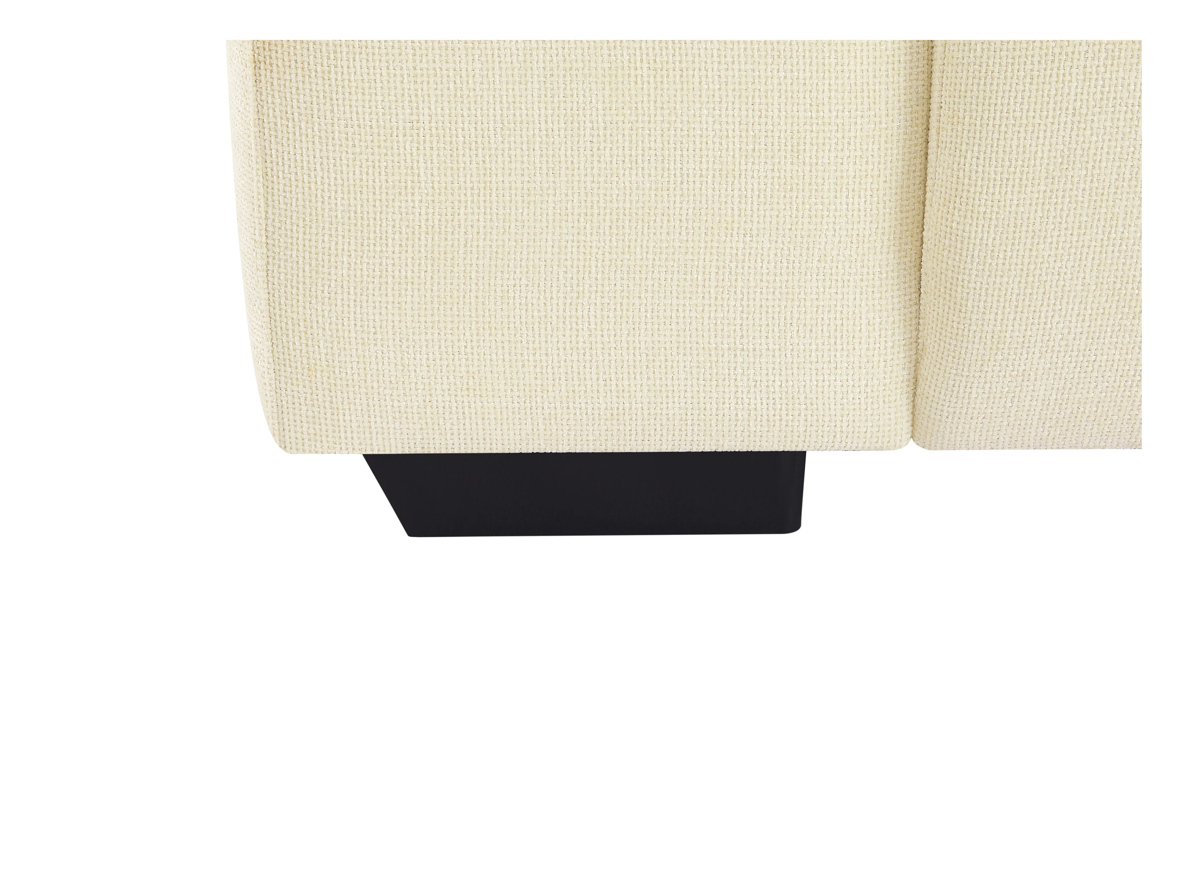 Grand Canapé Bubble d'angle droit en tissu texturé beige - LOPONZA