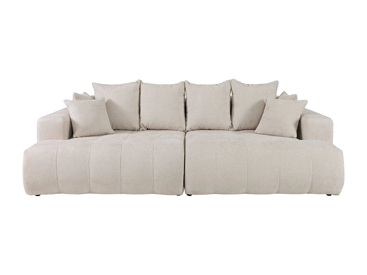 Canapé Bubble 4 places avec assise profonde beige - MOTINO