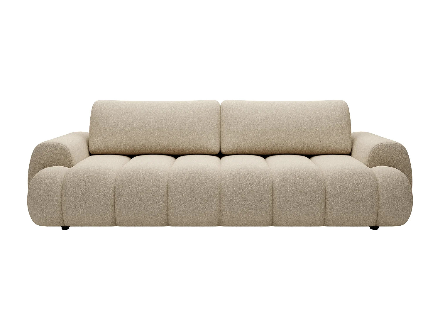 Canapé Bubble à 4 places convertible beige - FRIDORA