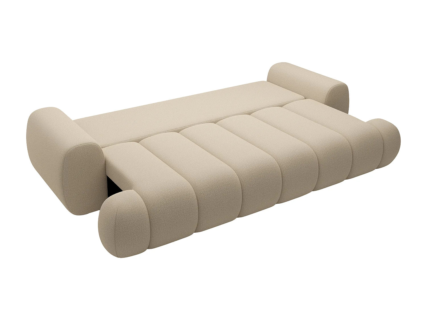 Canapé Bubble à 4 places convertible beige - FRIDORA