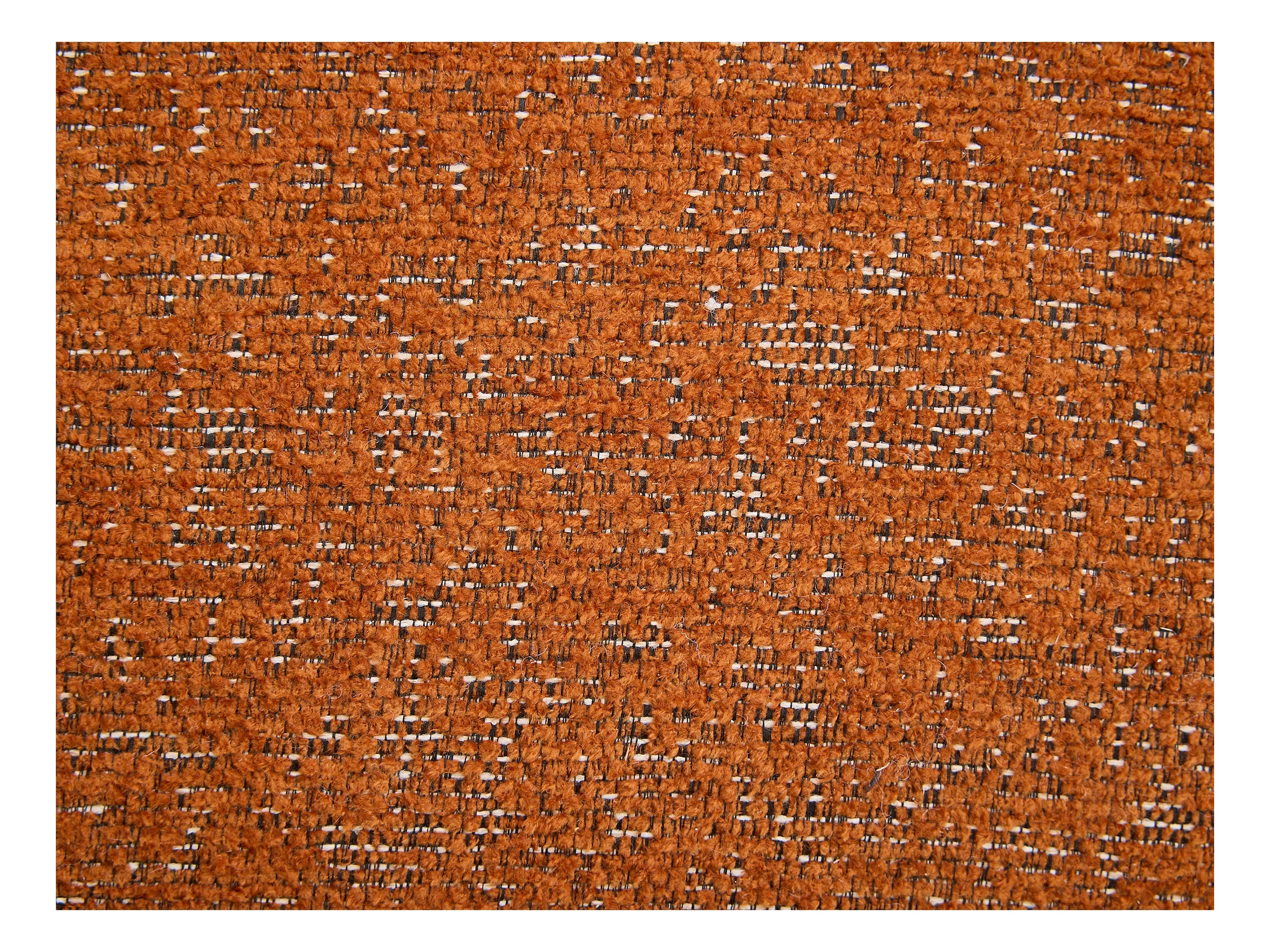 Fauteuil Bubble coquillage en tissu chenille terracotta - DELIPO