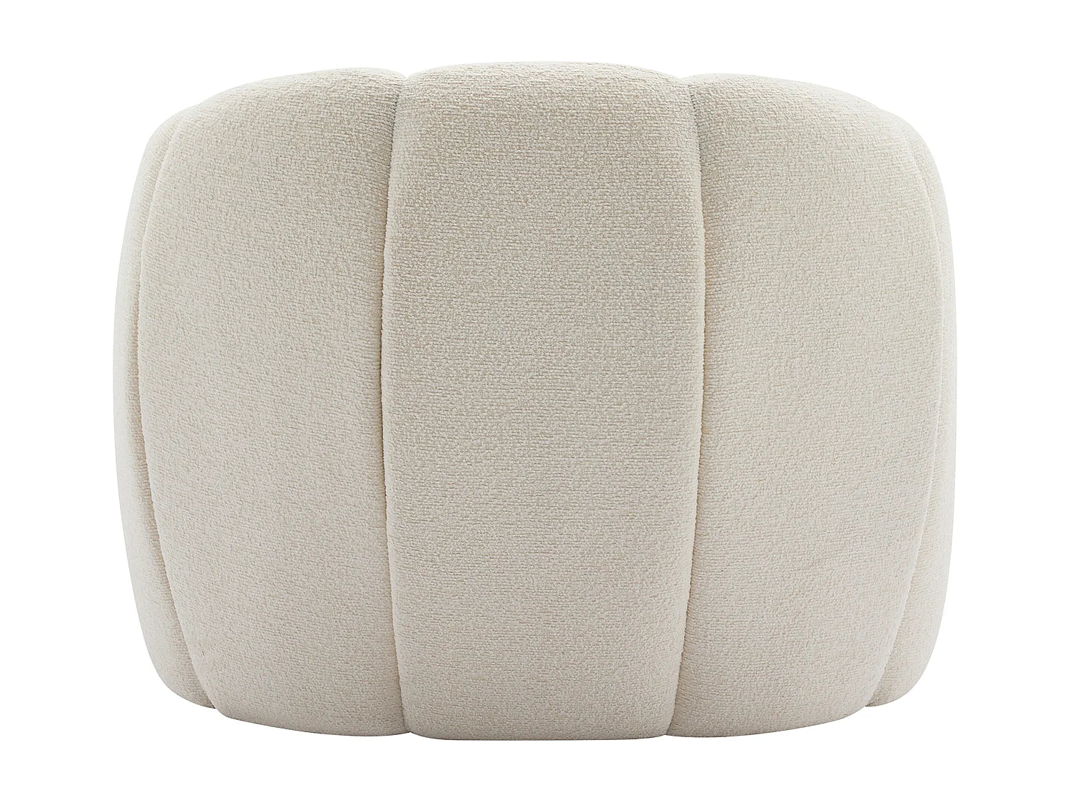 Fauteuil coquillage Bubble en tissu chenille beige - DELIPO