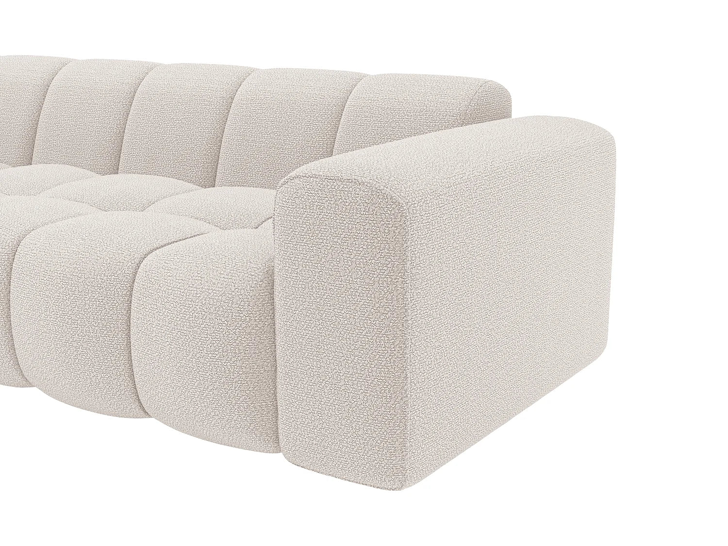 Canapé Bubble d'angle gauche beige - CALESO