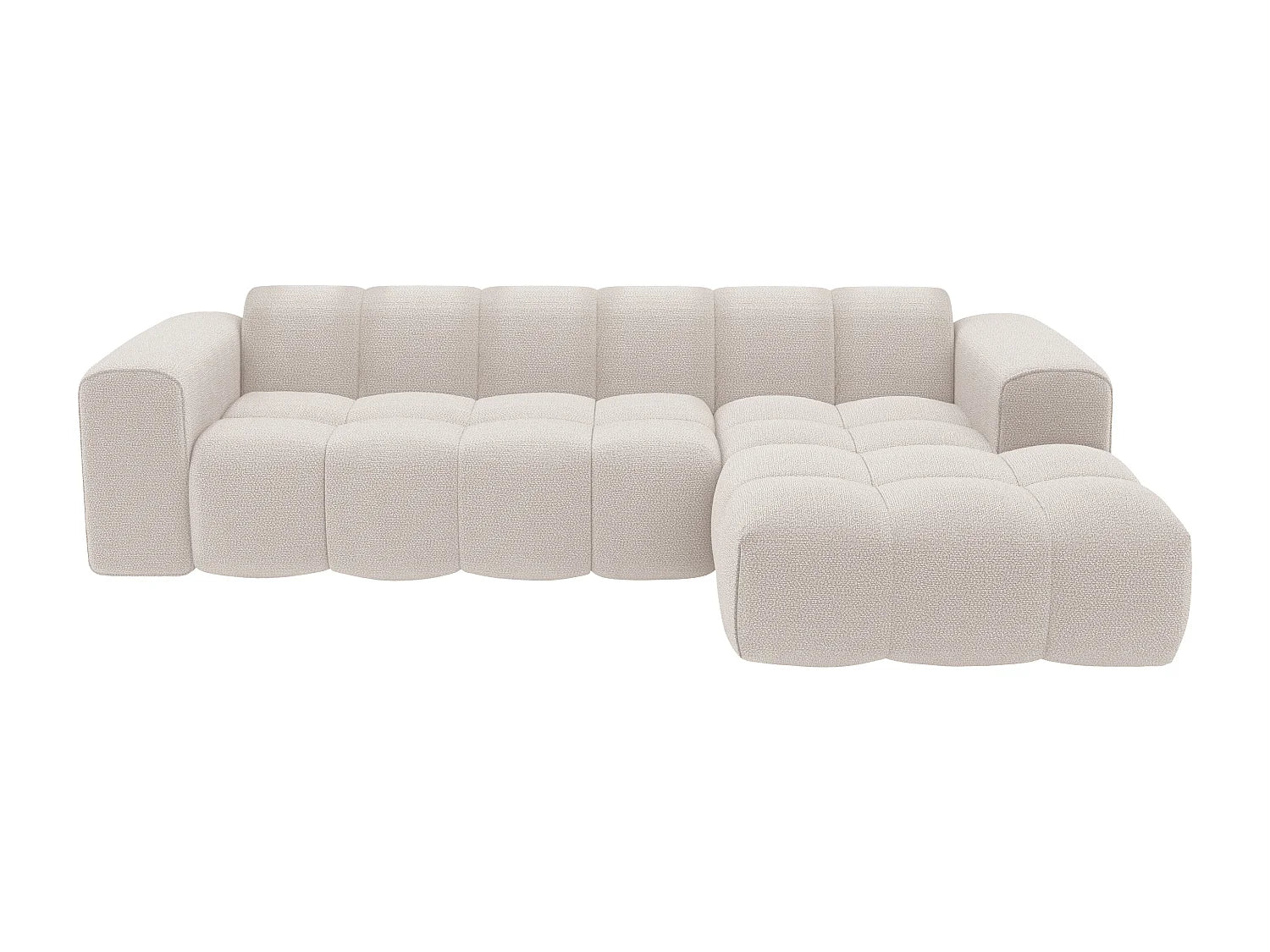 Canapé Bubble d'angle droit beige - CALESO