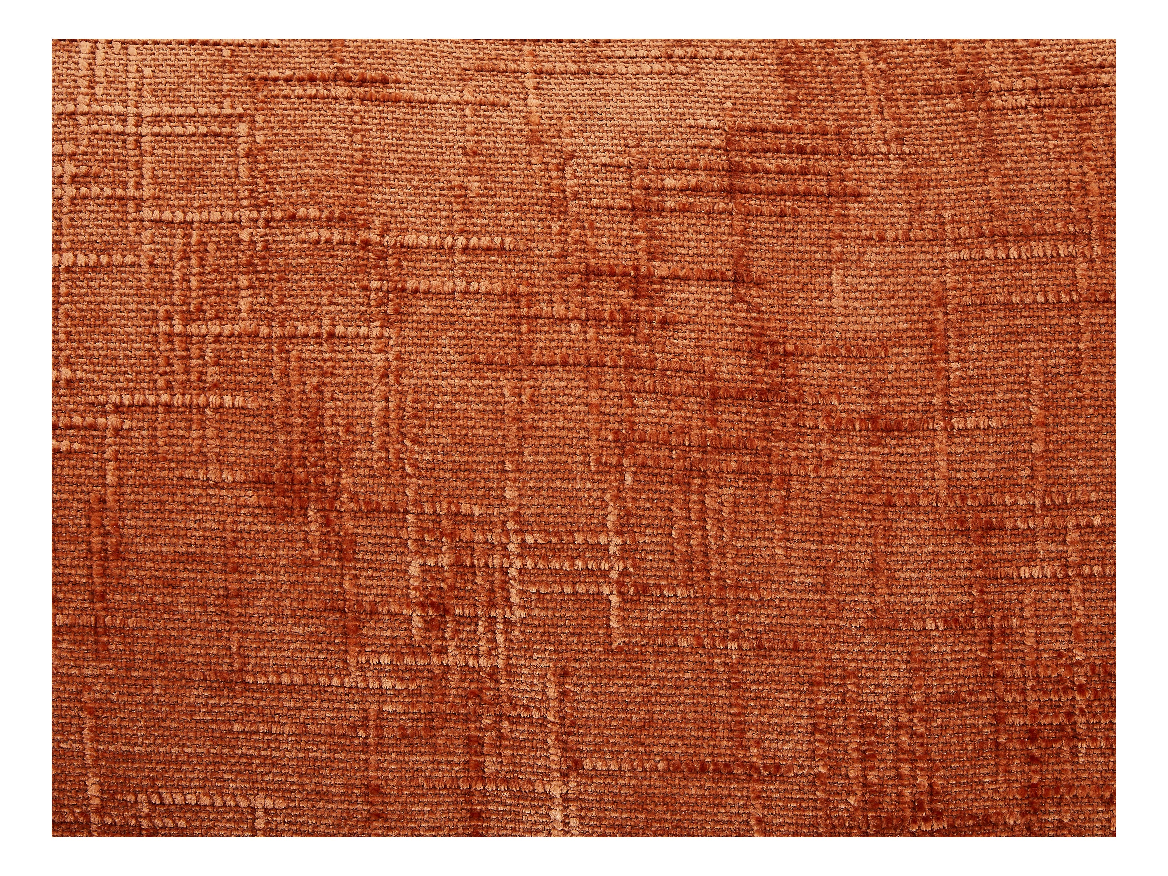 Canapé Bubble d'angle gauche en tissu texturé terracotta - BENOLA