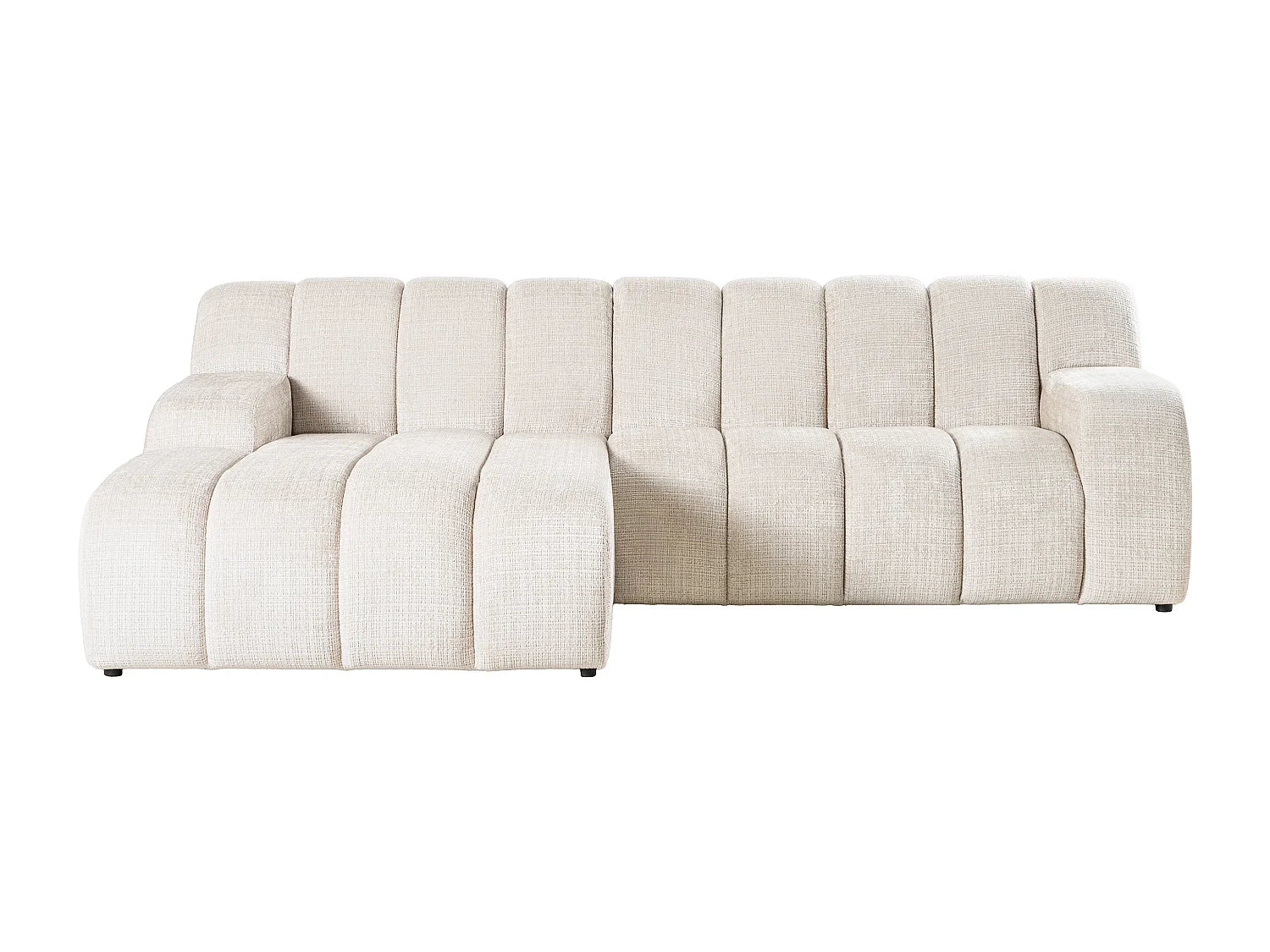 Canapé Bubble d'angle gauche scandinave beige - BELADON