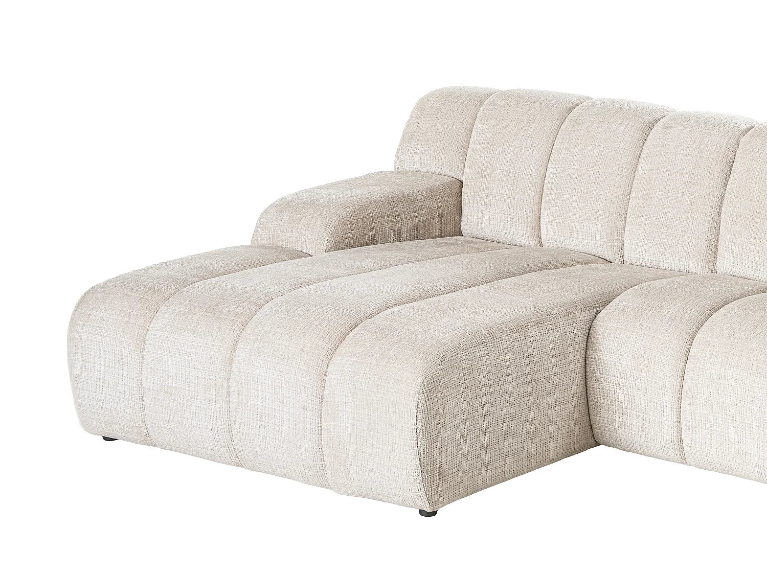 Canapé Bubble d'angle gauche scandinave beige - BELADON