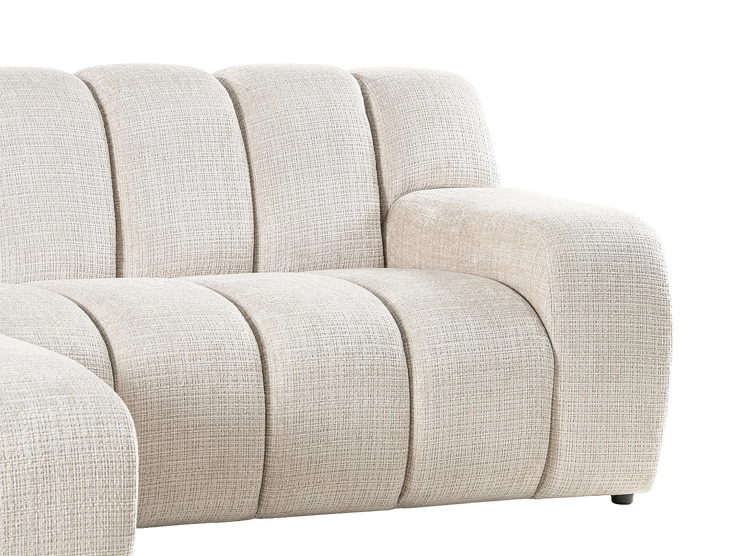 Canapé Bubble d'angle gauche scandinave beige - BELADON