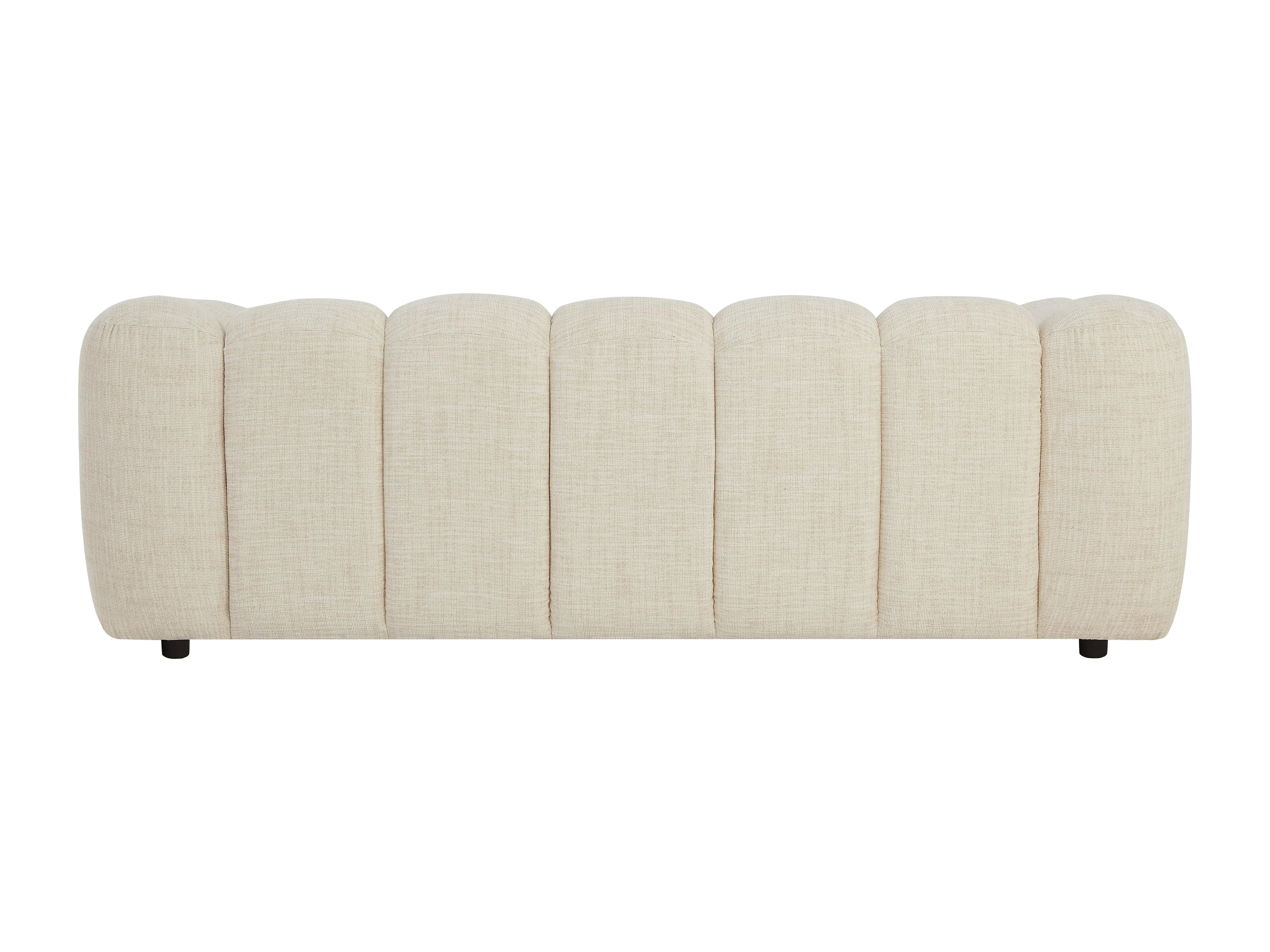 Canapé Bubble Organique 3 places en tissu chenille beige - NELIMAR