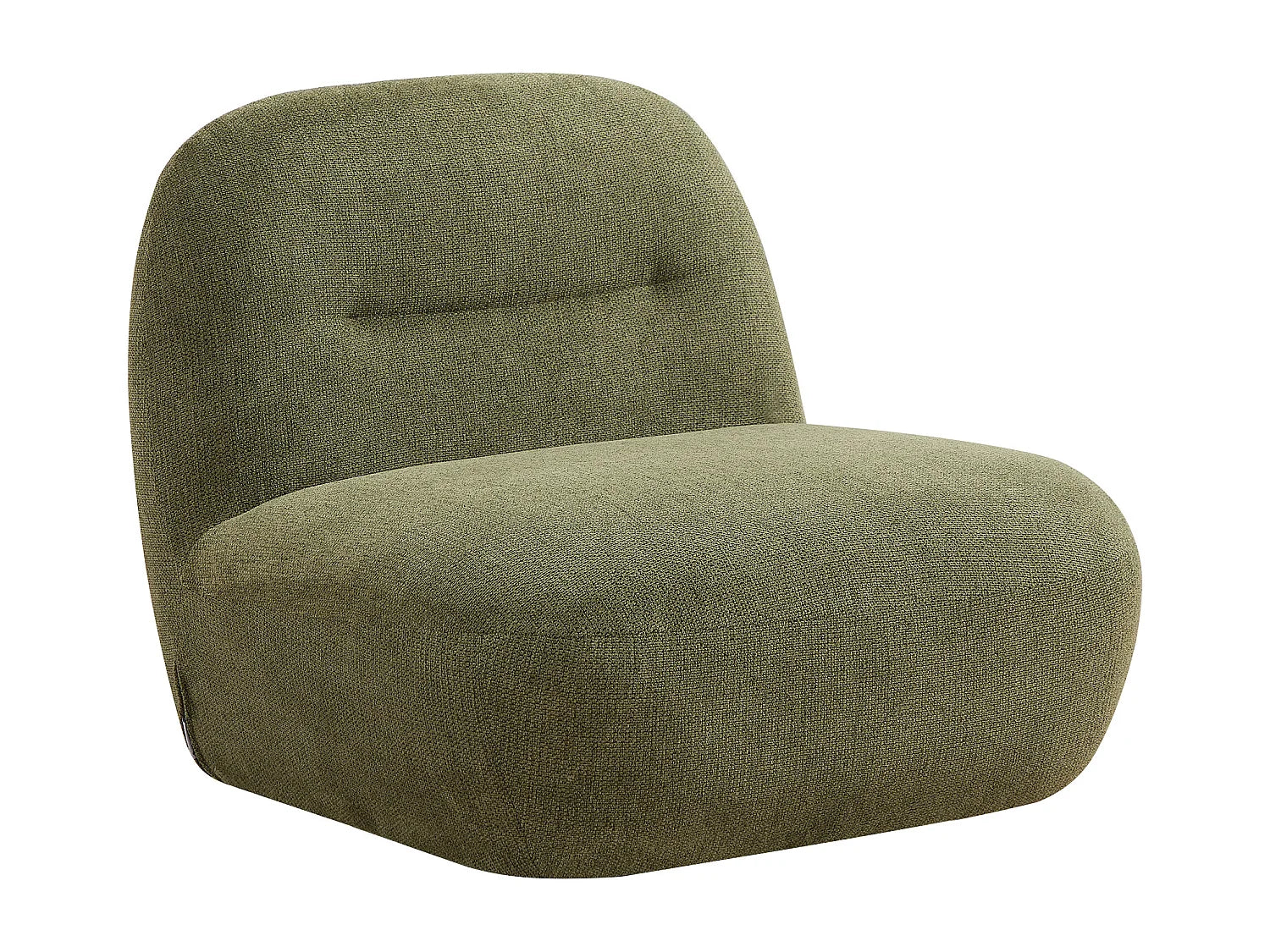 Fauteuil Bubble pivotant en tissu texturé vert - POZETI