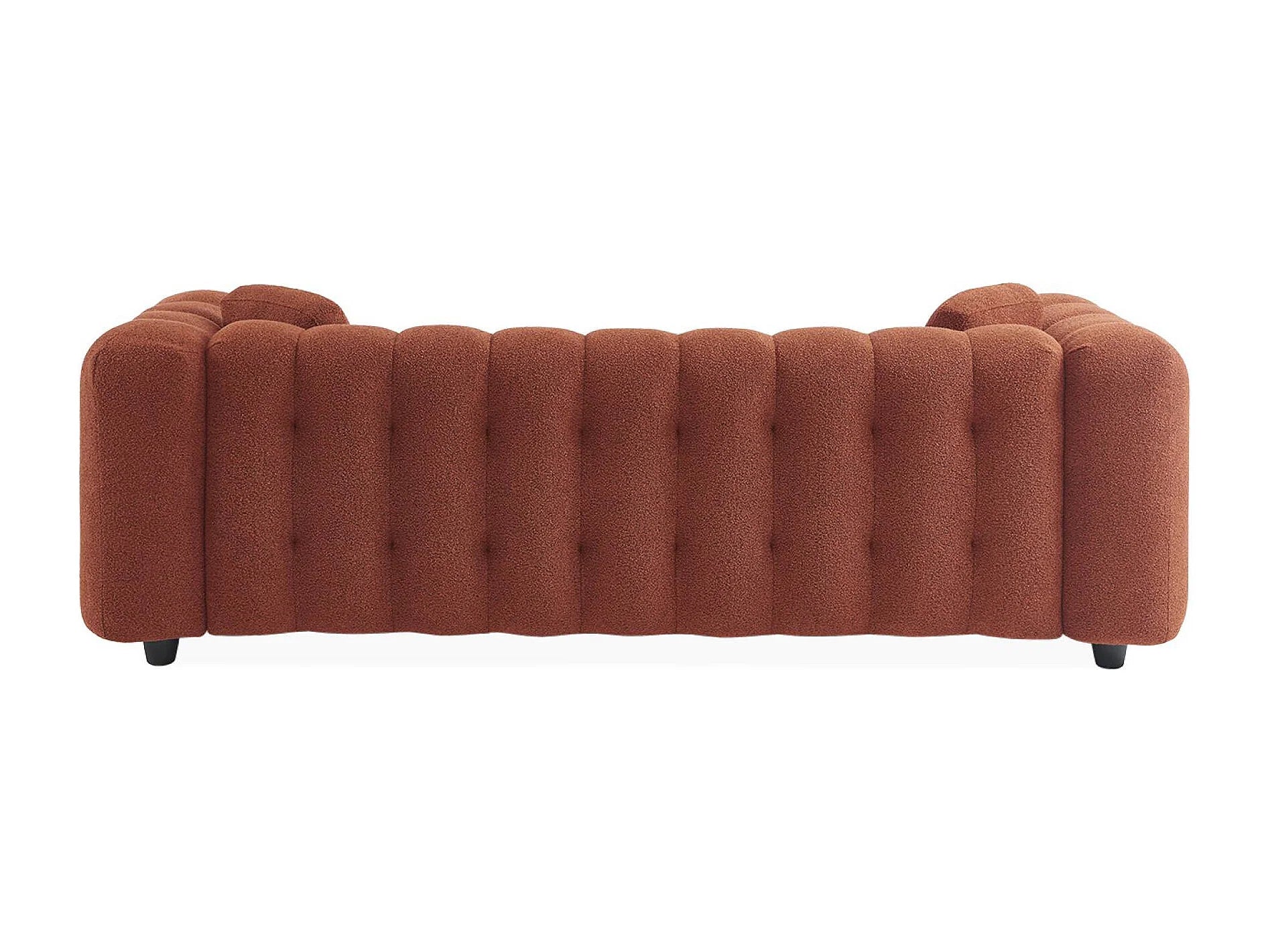 Canapé Bubble 3 places en bouclette terracotta - SWEEK