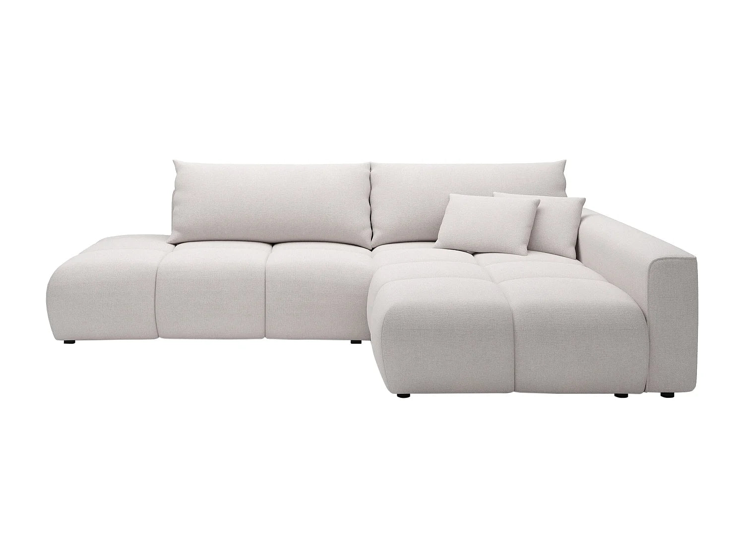 Canapé Bubble d'angle droit convertible beige - MINTURNO