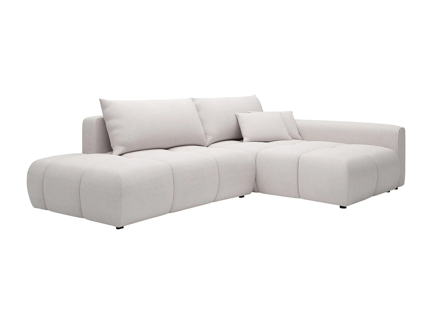 Canapé Bubble d'angle droit convertible beige - MINTURNO