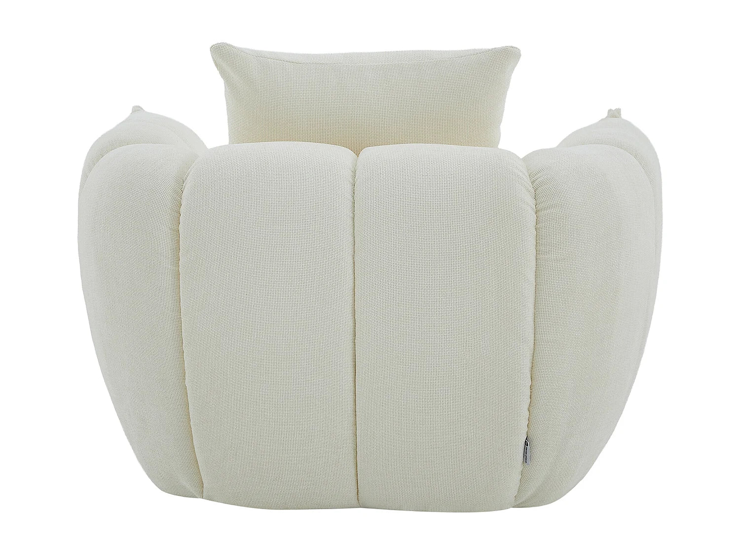 Fauteuil Bubble Cocon pivotant en tissu texturé beige - GONOLON