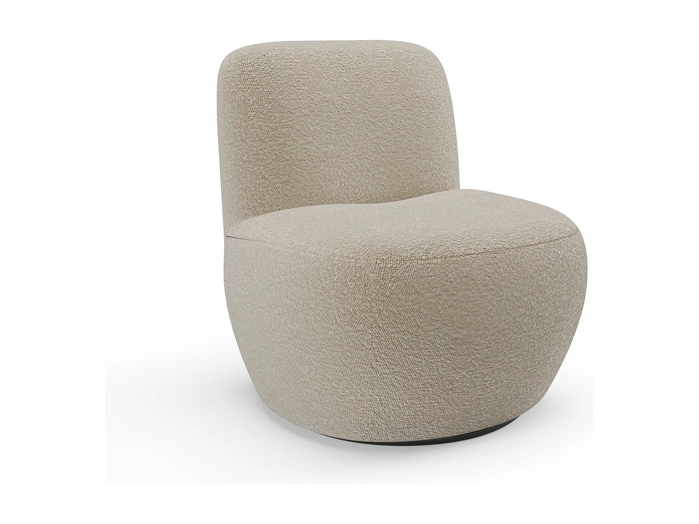 Fauteuil Bubble Design en bouclette taupe - JENA