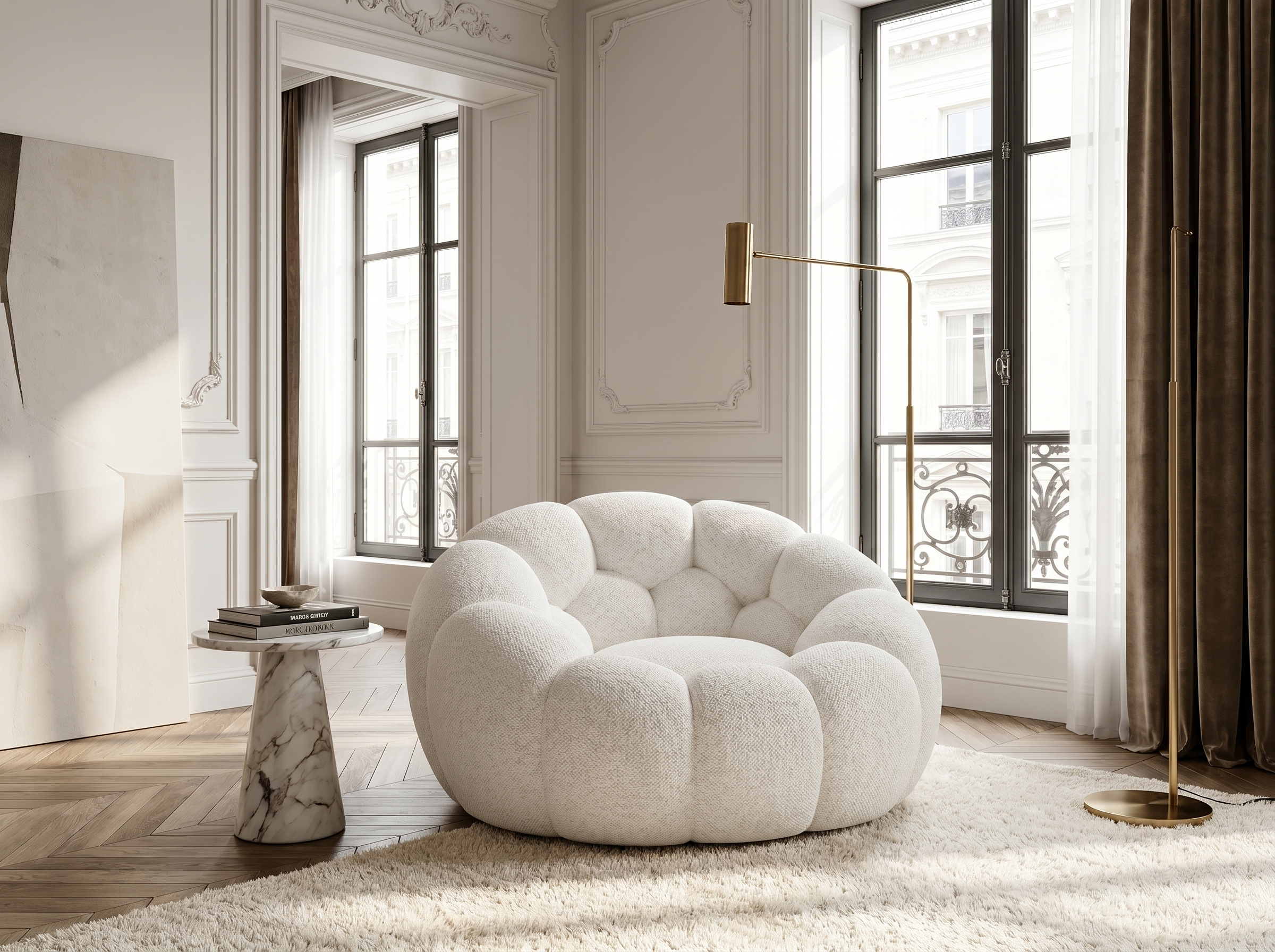 Fauteuil Bubble Blanc Cassé - Cocoon