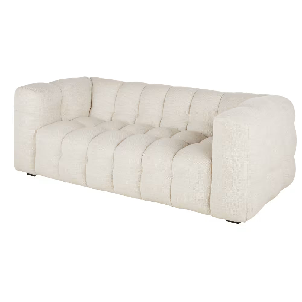 Canapé Bubble Capitonné à 2 places beige sable - LILO