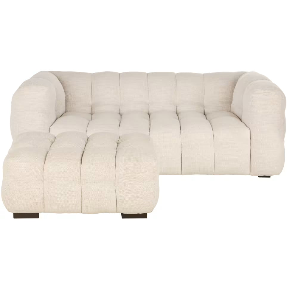 Canapé Bubble Capitonné à 2 places beige sable - LILO