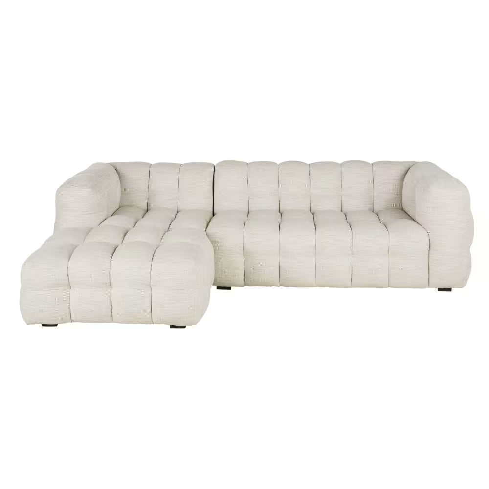 Canapé Bubble d'angle gauche 4/5 places beige sable - LILO