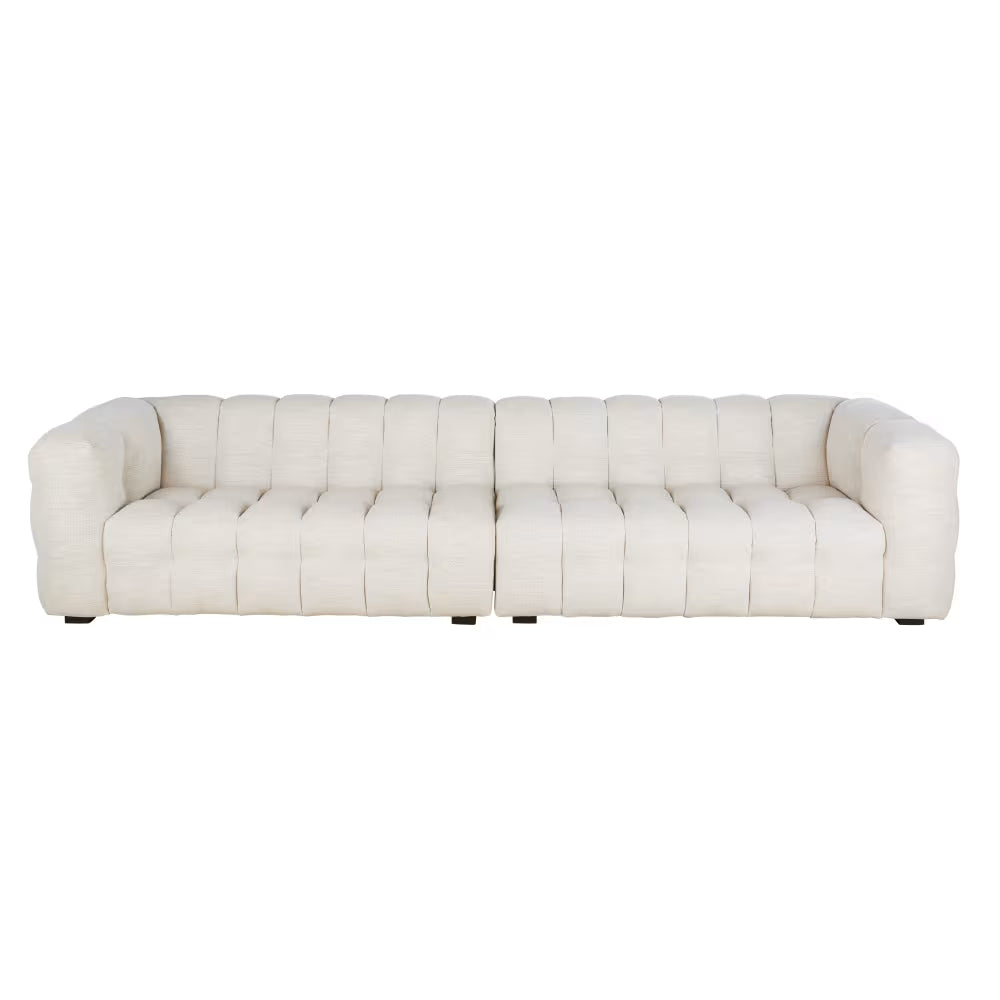 Canapé Bubble Capitonné à 6/7 places beige sable - LILO