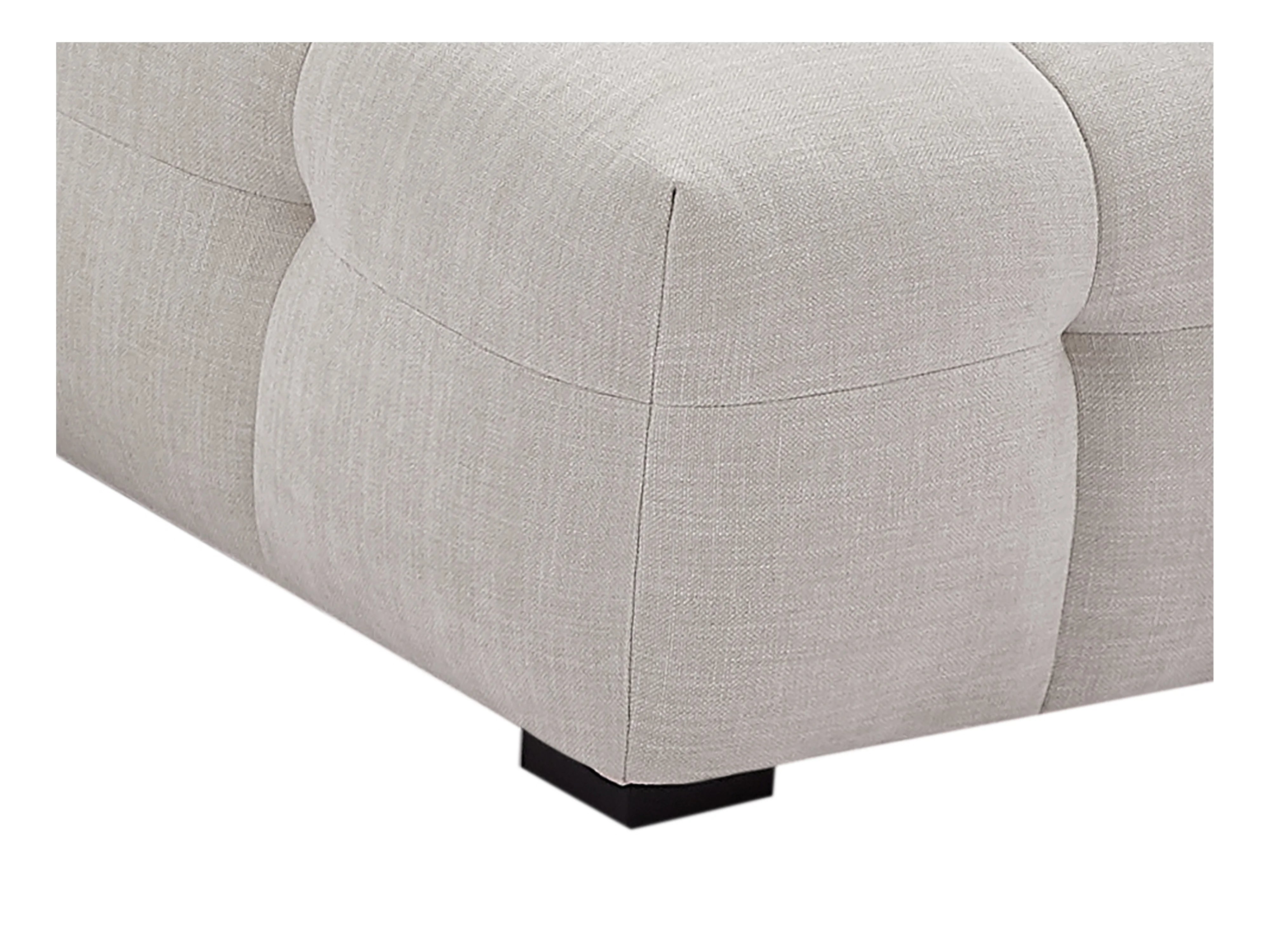 Pouf Bubble en tissu chiné beige - DILOME