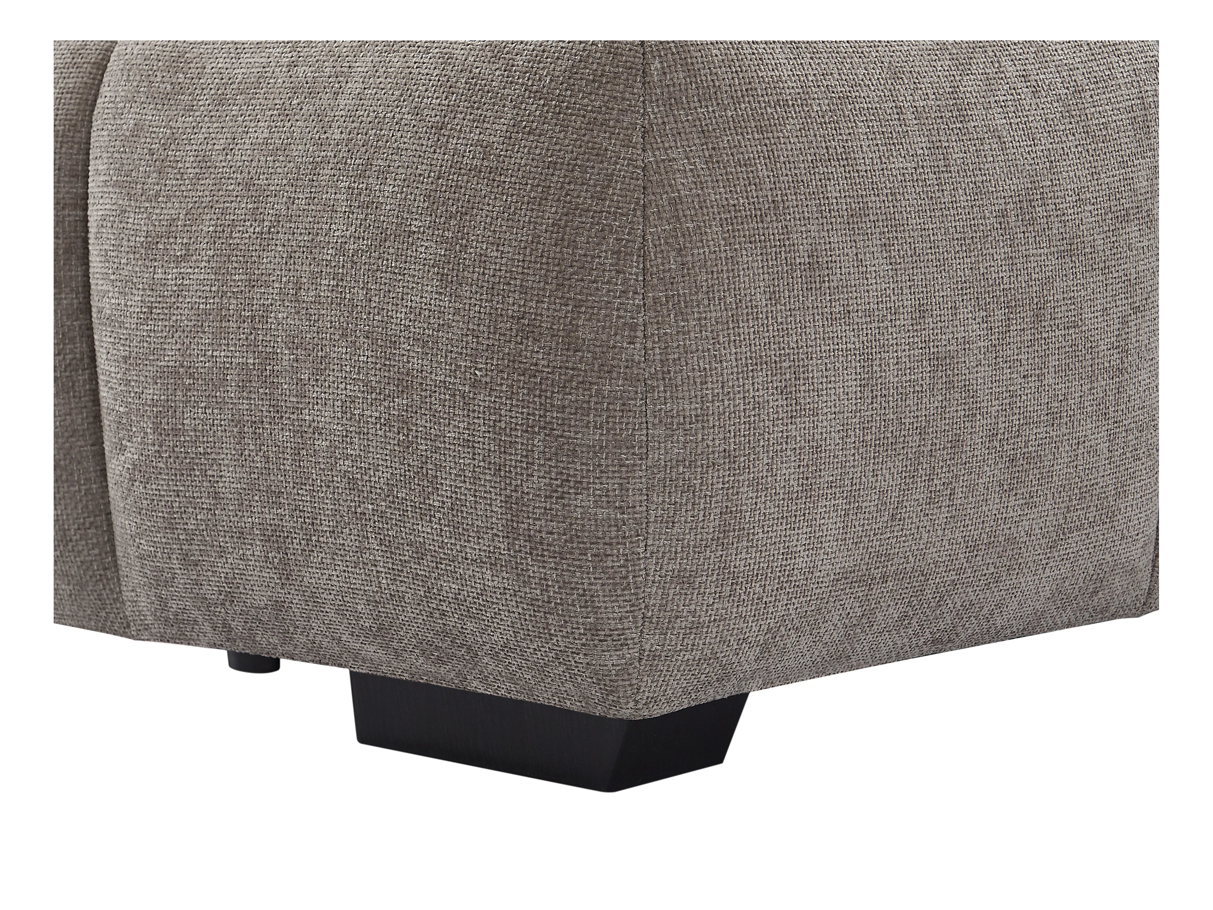 Canapé Bubble d'angle gauche en tissu texturé gris - BERENIA