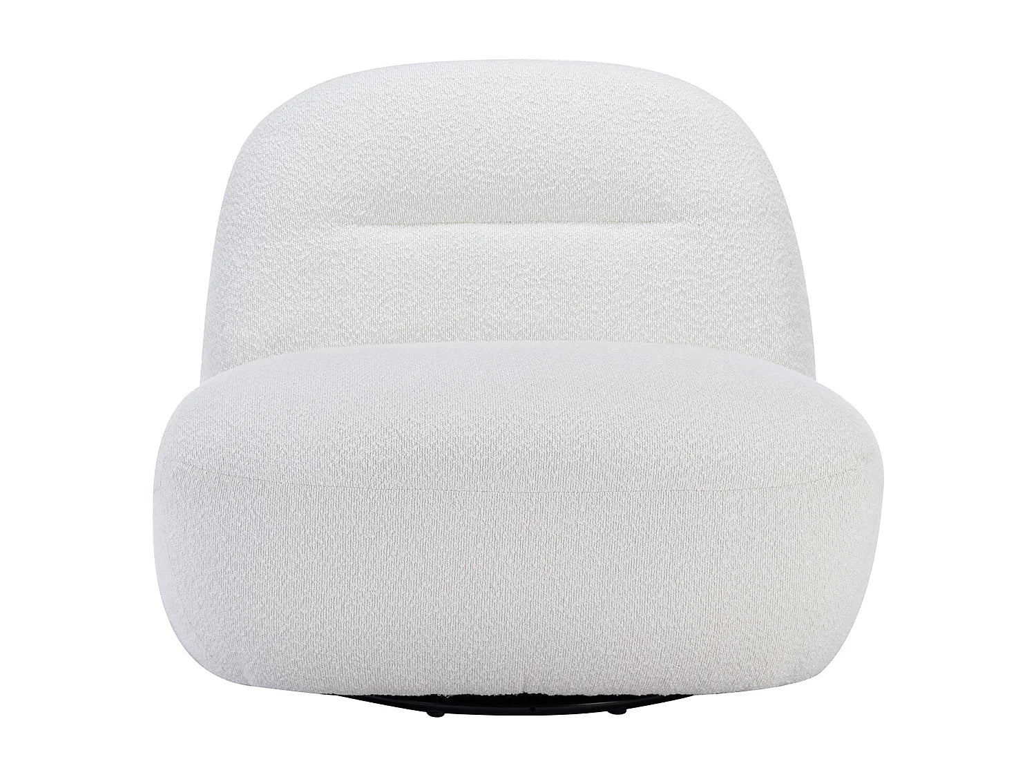 Fauteuil Bubble pivotant en tissu bouclette blanc - POZETI