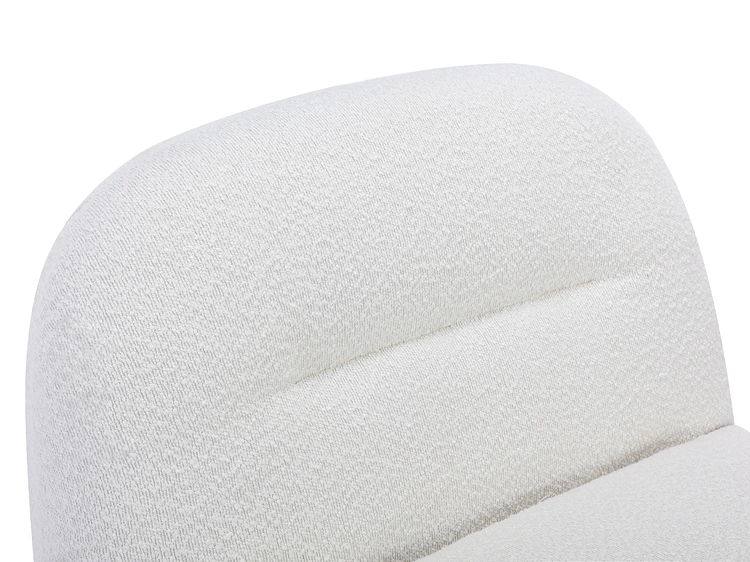 Fauteuil Bubble pivotant en tissu bouclette blanc - POZETI