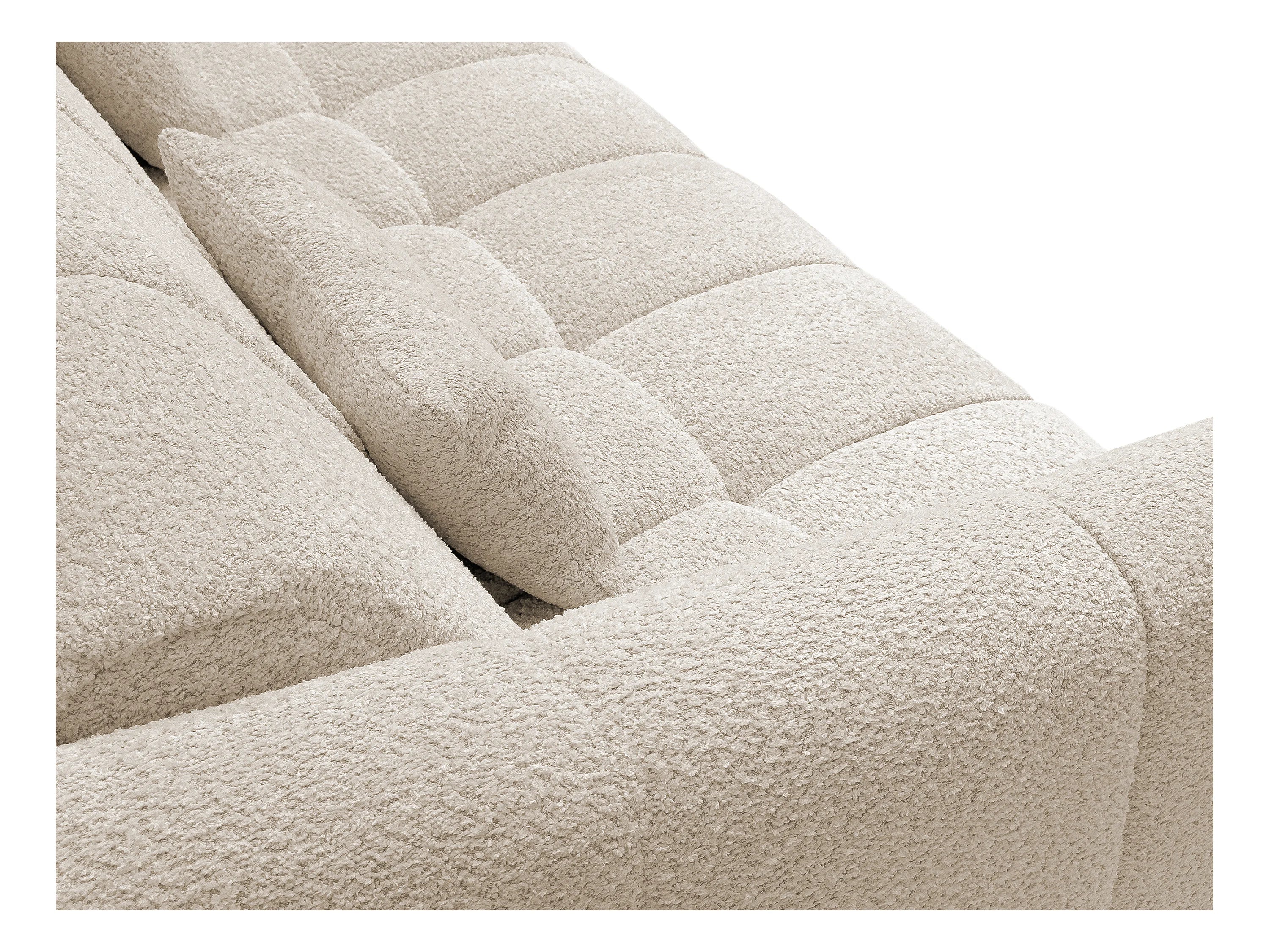 Canapé Bubble convertible en bouclette beige - RETUNA