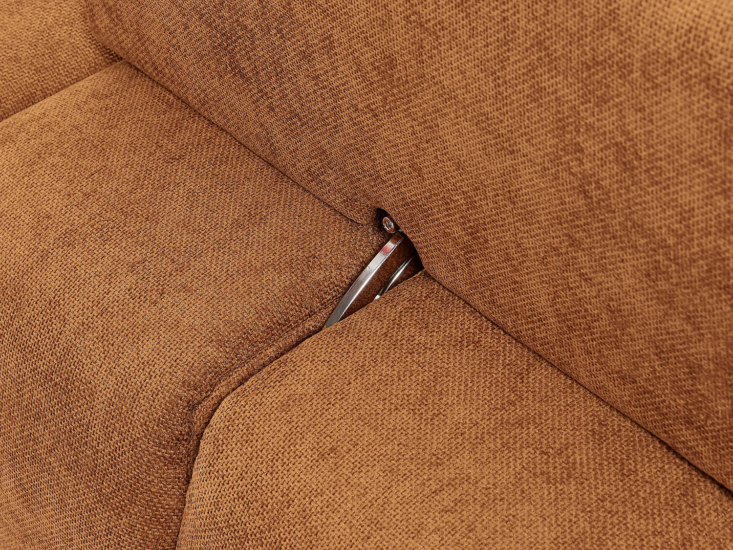 Fauteuil Bubble d'angle dossier avance-recule terracotta - APOLIU