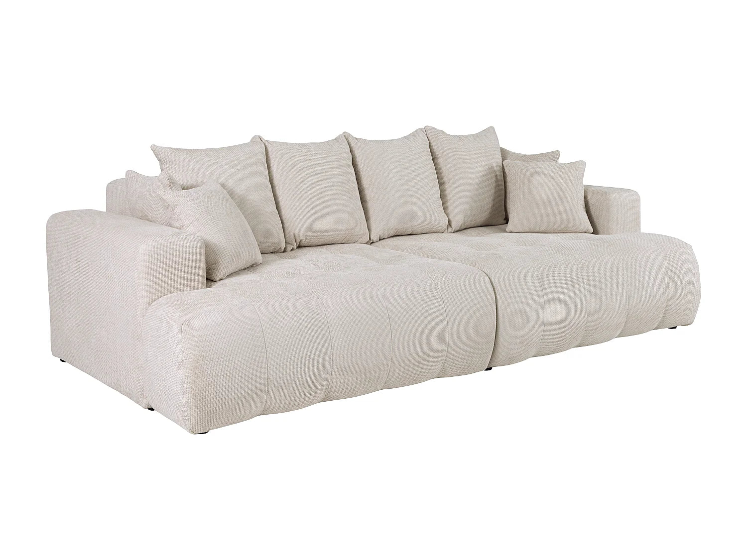 Canapé Bubble 4 places avec assise profonde beige - MOTINO