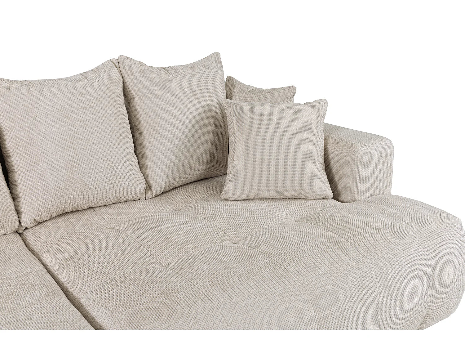 Canapé Bubble 4 places avec assise profonde beige - MOTINO
