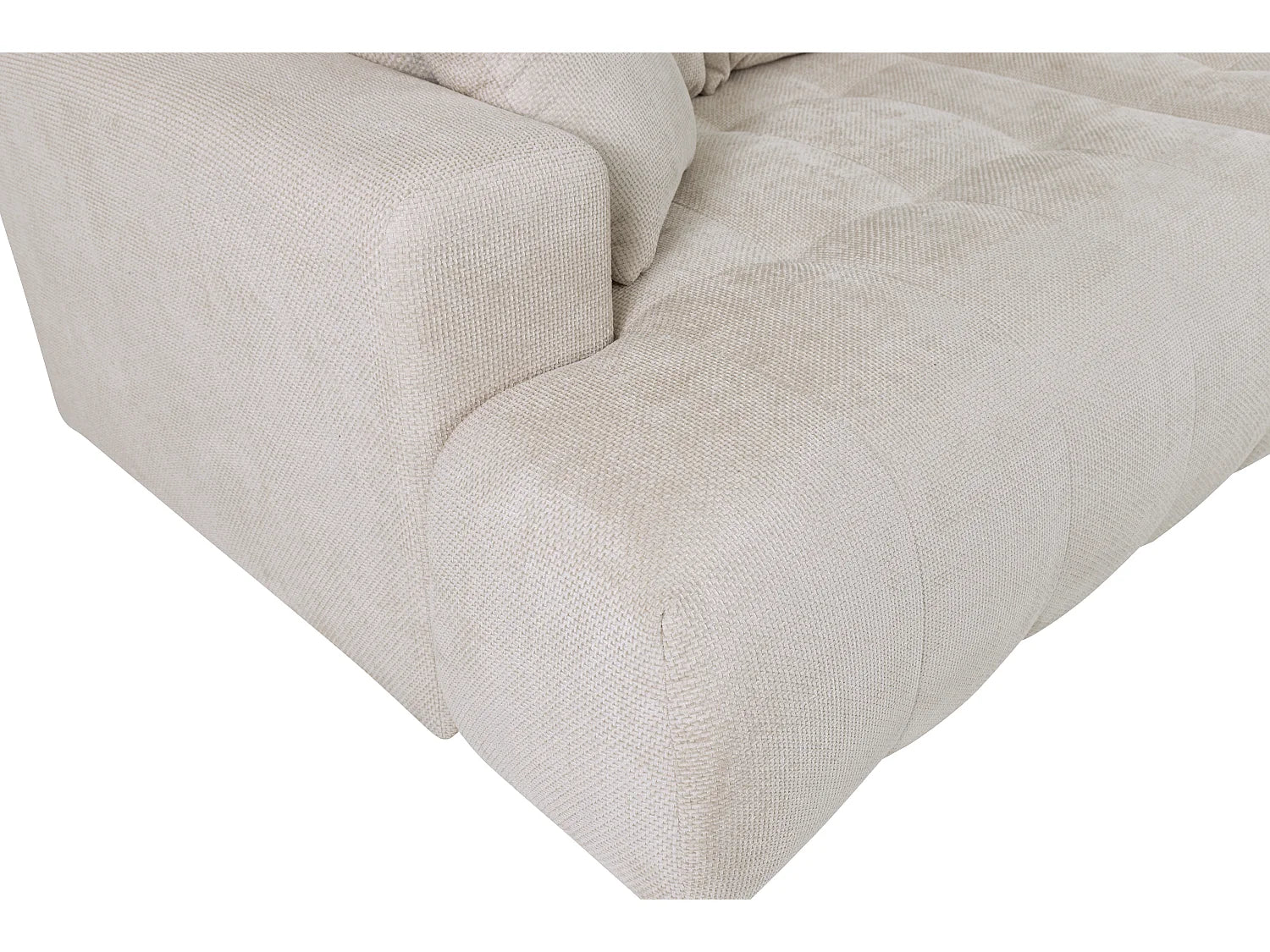 Canapé Bubble 4 places avec assise profonde beige - MOTINO