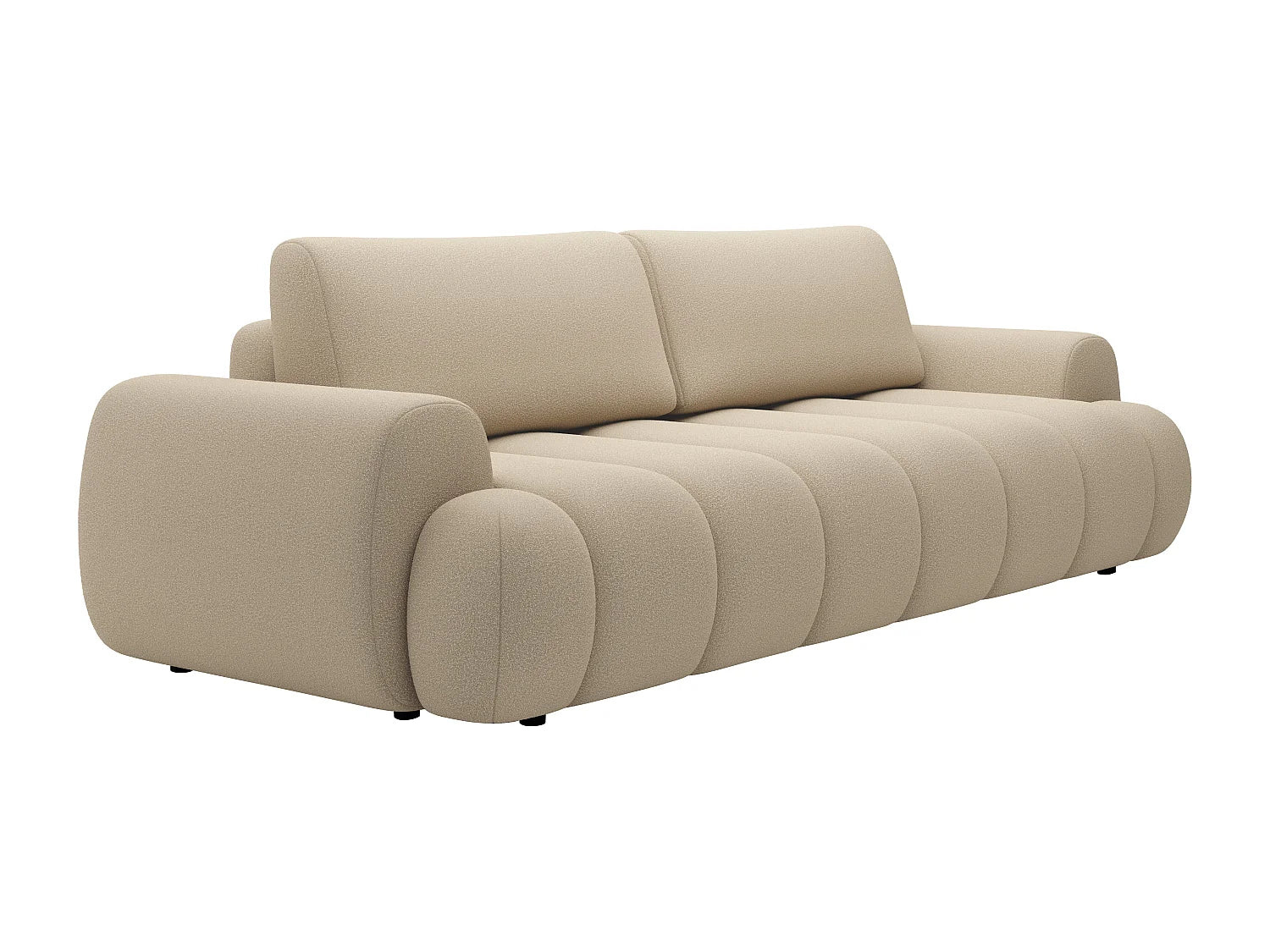 Canapé Bubble à 4 places convertible beige - FRIDORA