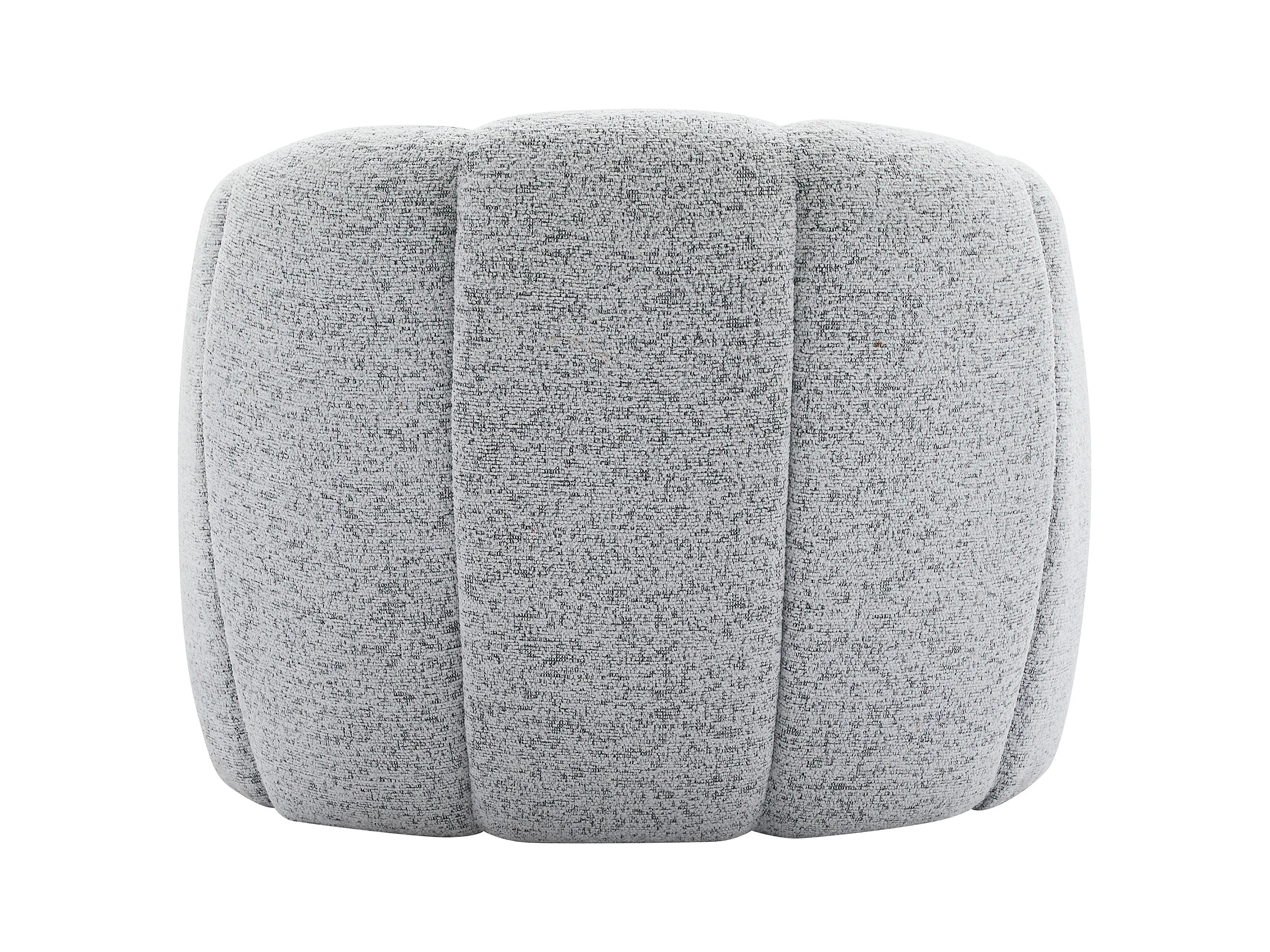 Fauteuil Bubble coquillage en tissu chenille gris - DELIPO
