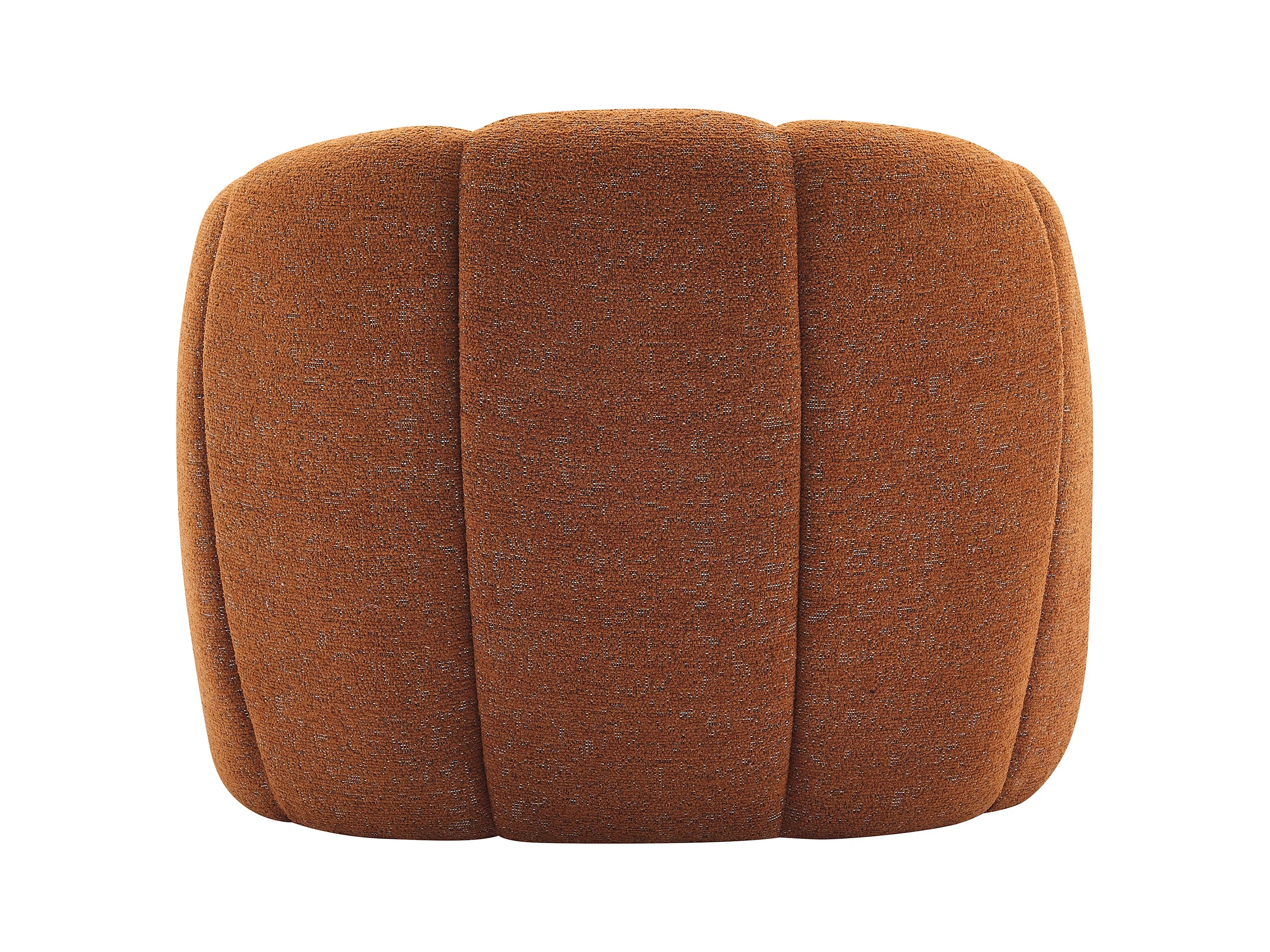 Fauteuil Bubble coquillage en tissu chenille terracotta - DELIPO