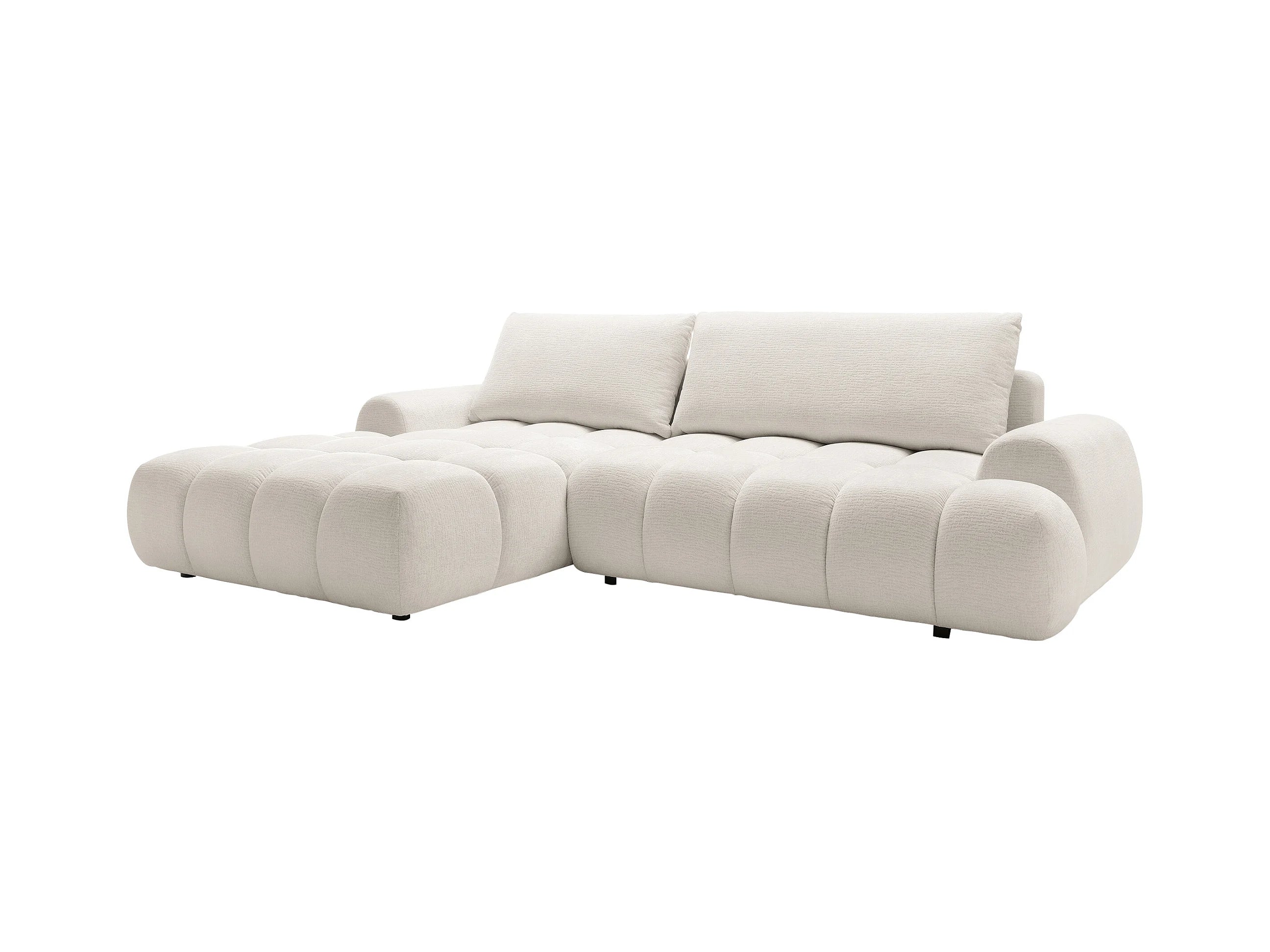 Canapé Bubble d'angle gauche convertible beige - FARNETA