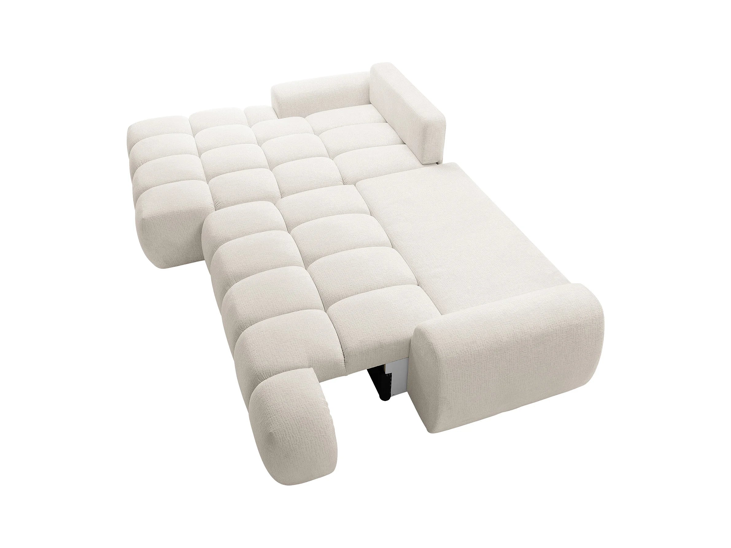 Canapé Bubble d'angle gauche convertible beige - FARNETA