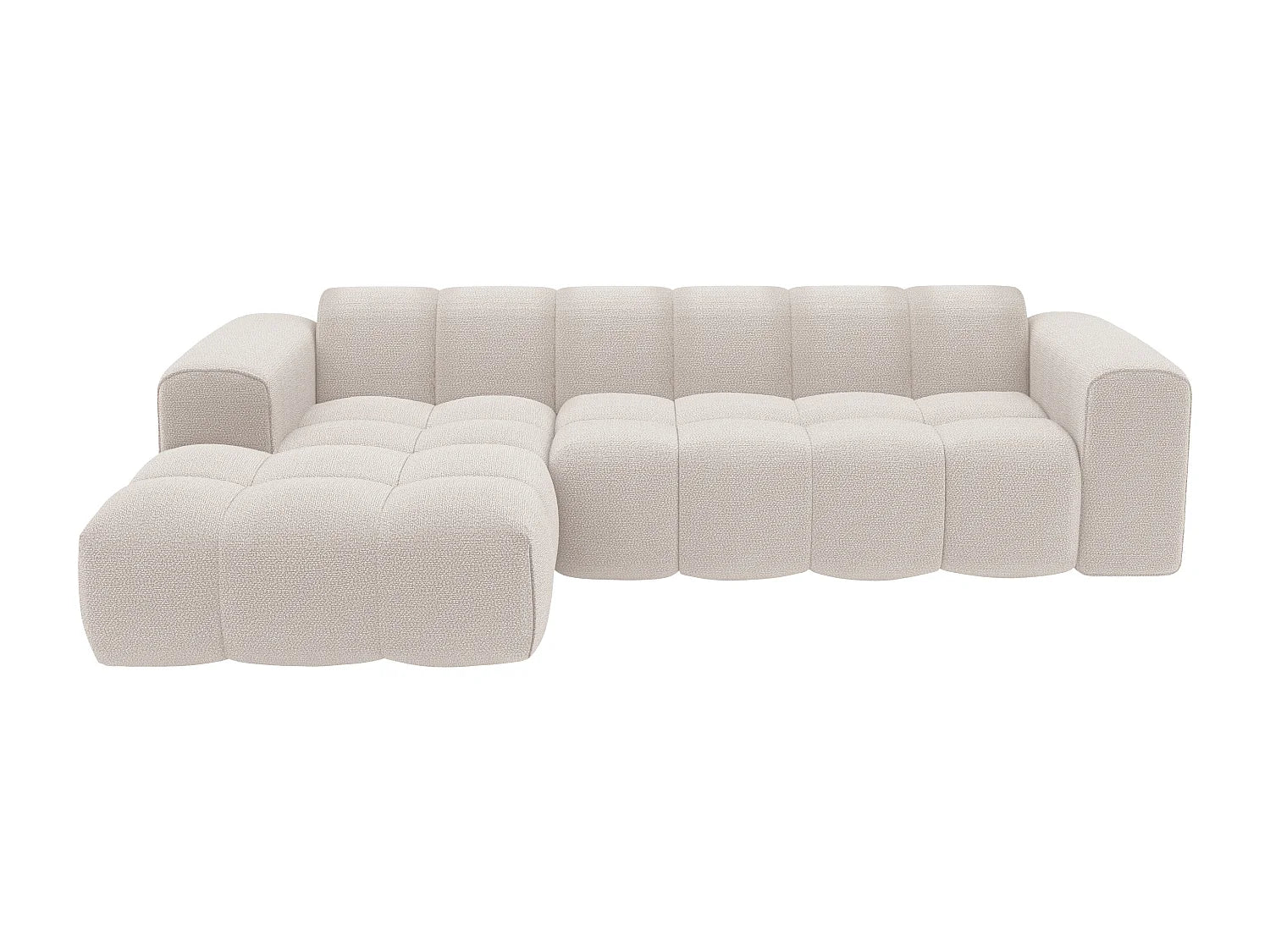 Canapé Bubble d'angle gauche beige - CALESO