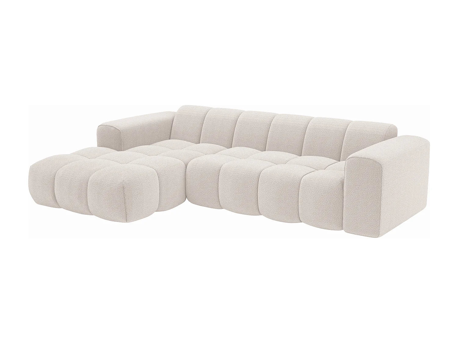 Canapé Bubble d'angle gauche beige - CALESO