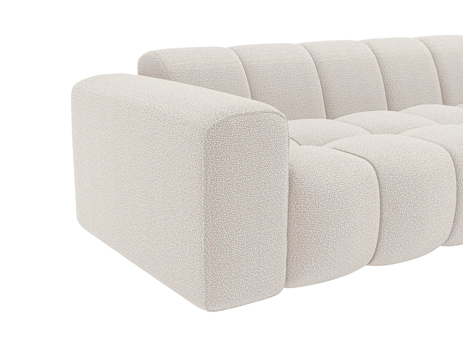 Canapé Bubble d'angle droit beige - CALESO