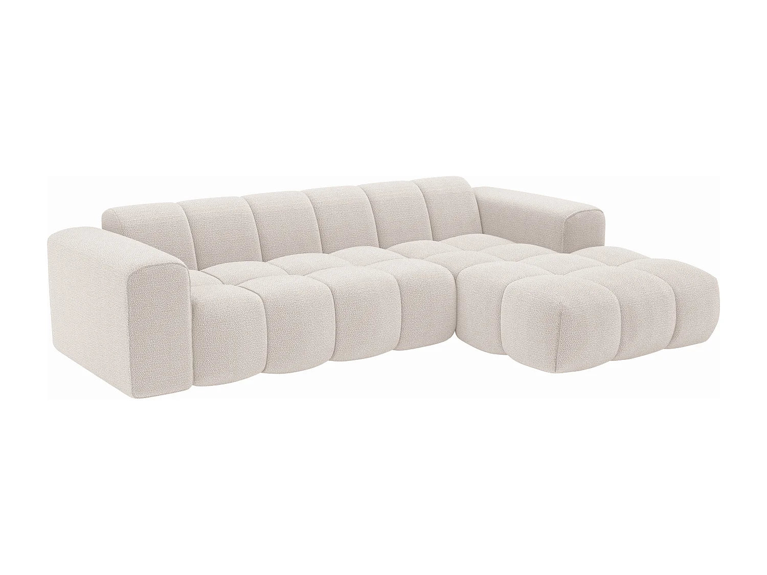 Canapé Bubble d'angle droit beige - CALESO