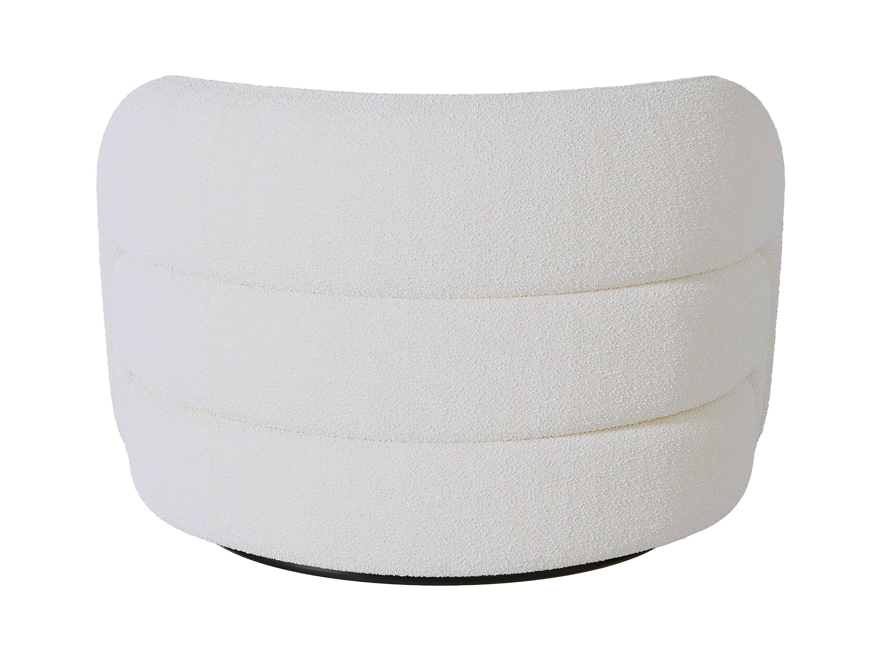Fauteuil Bubble Design pivotant en bouclette blanc - LAPIOTA
